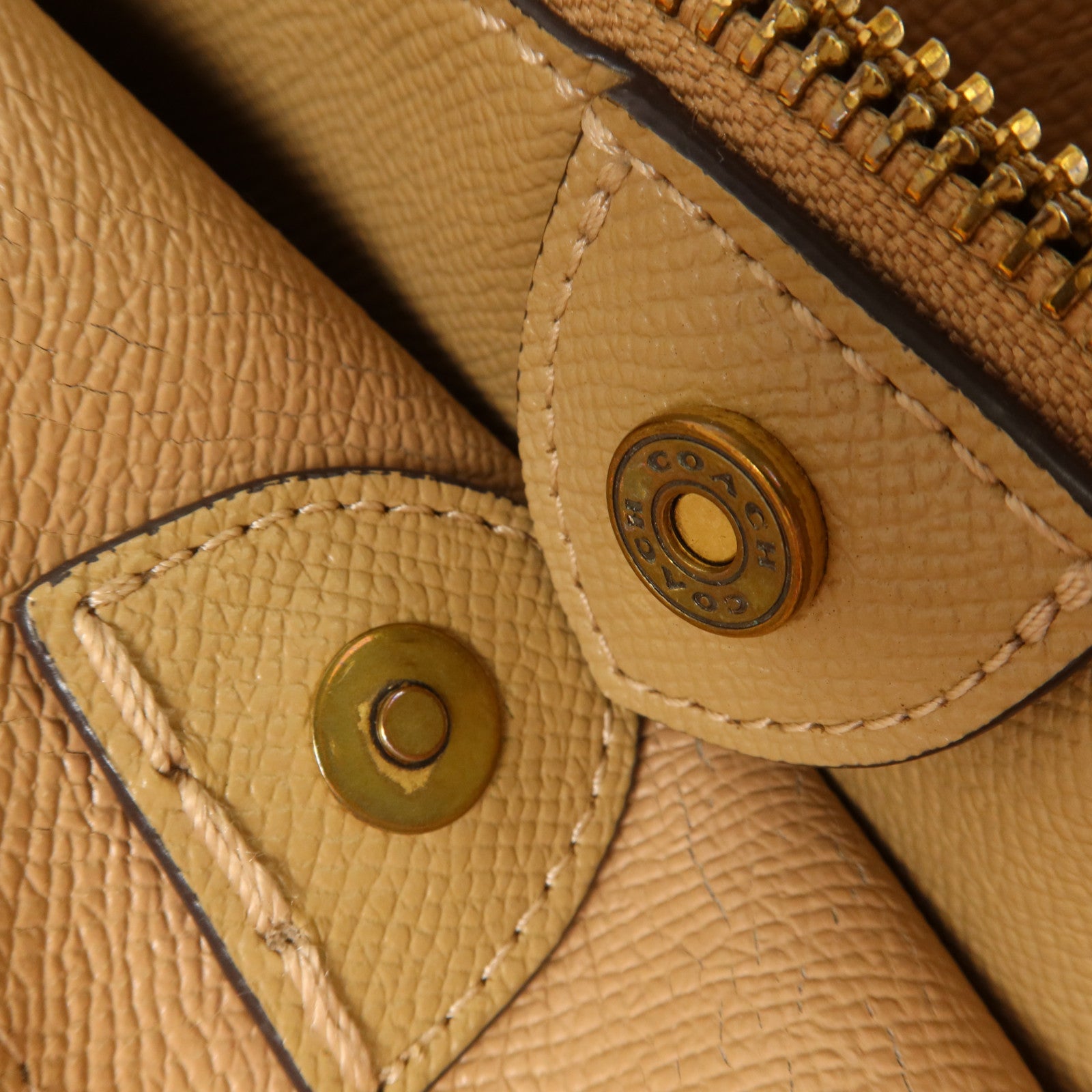 COACH 牛皮皮革Shoulder Bag金扣手挽肩背兩用袋