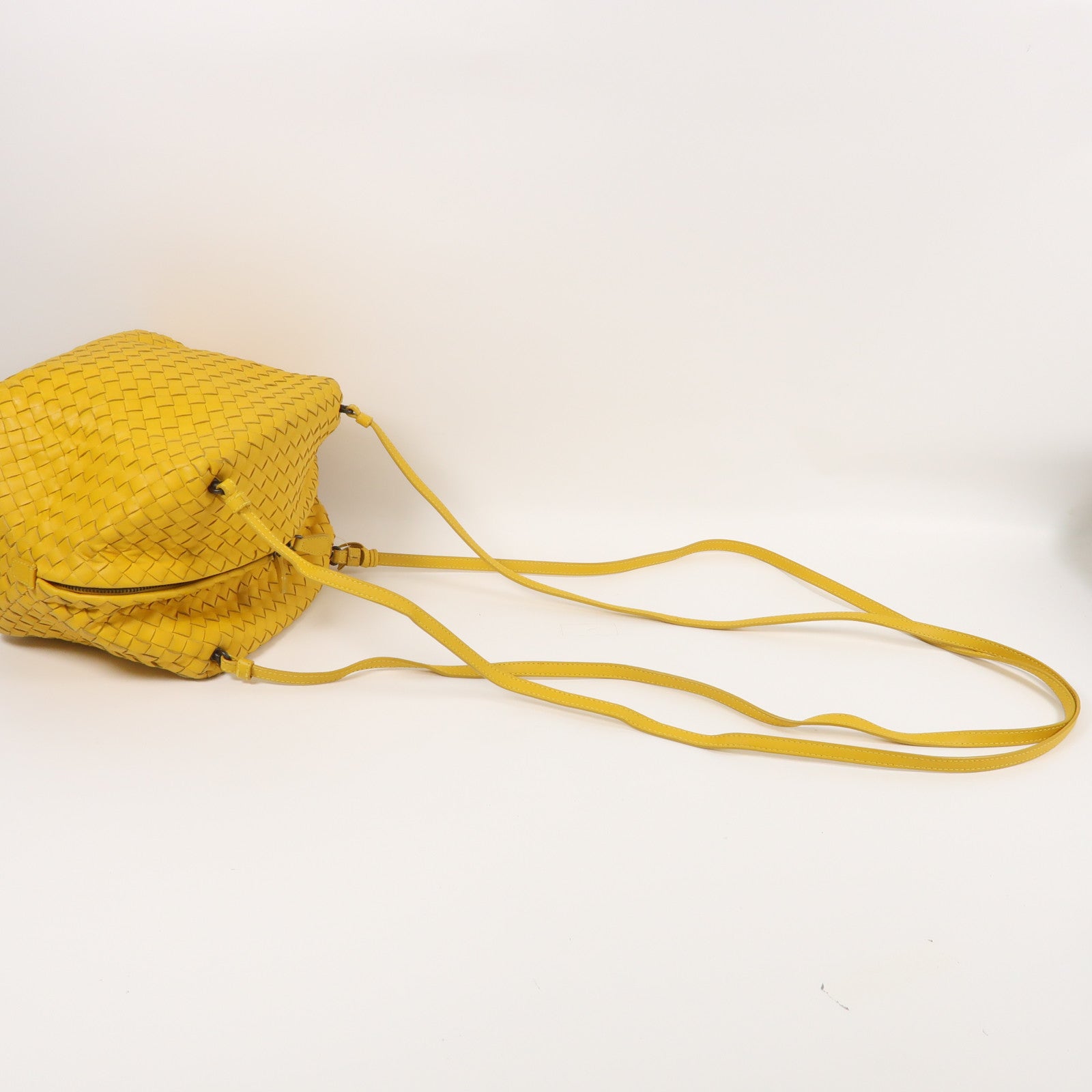 BOTTEGA VENETA 羊皮皮革Shoulder Bag肩背袋黃色