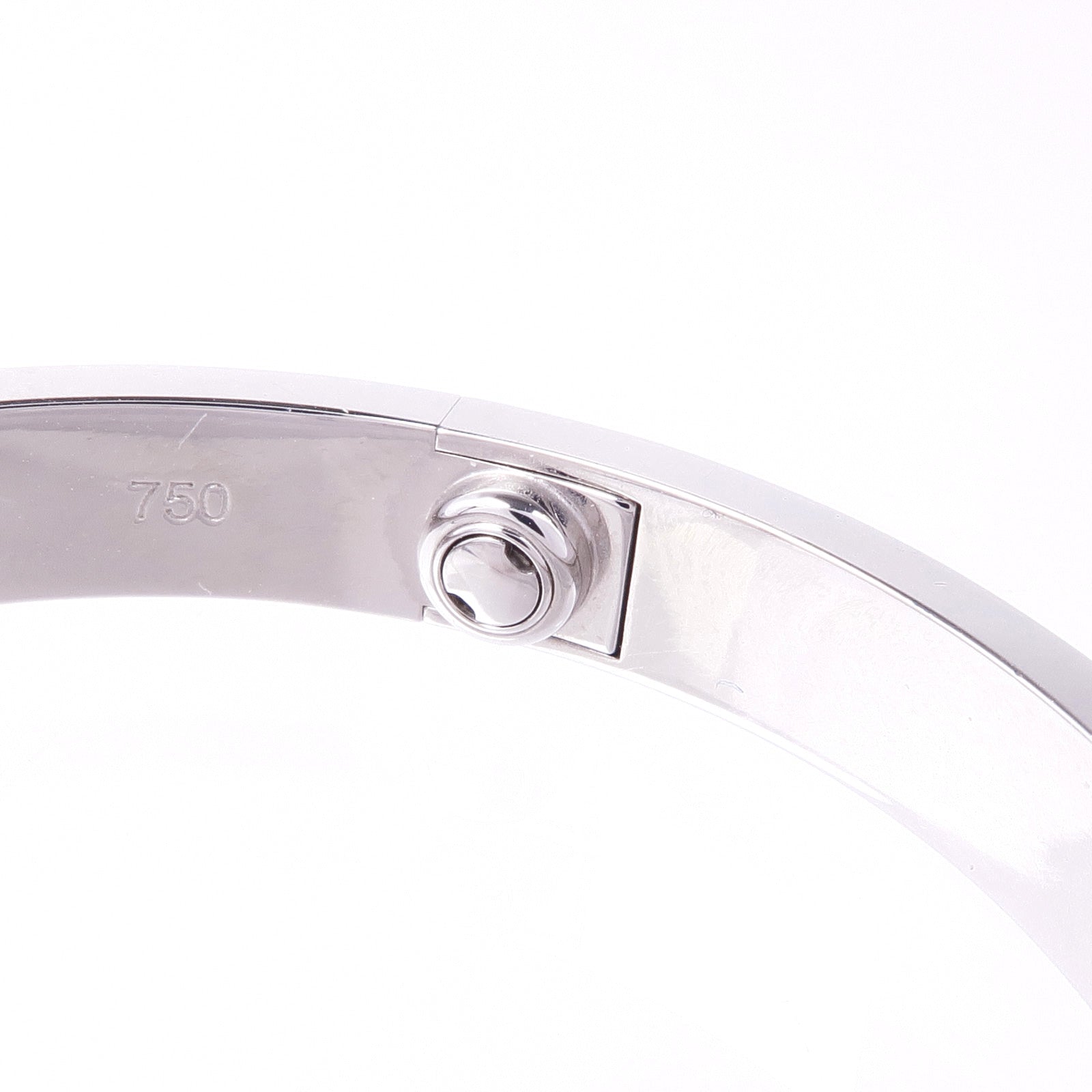 CARTIER 18K白金Love Bangle 4 Diamond鑽石手鐲Cartier#16