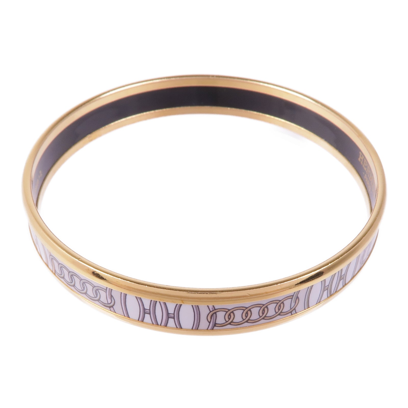 HERMES 琺瑯/金屬Bangle手鐲黑色/彩色