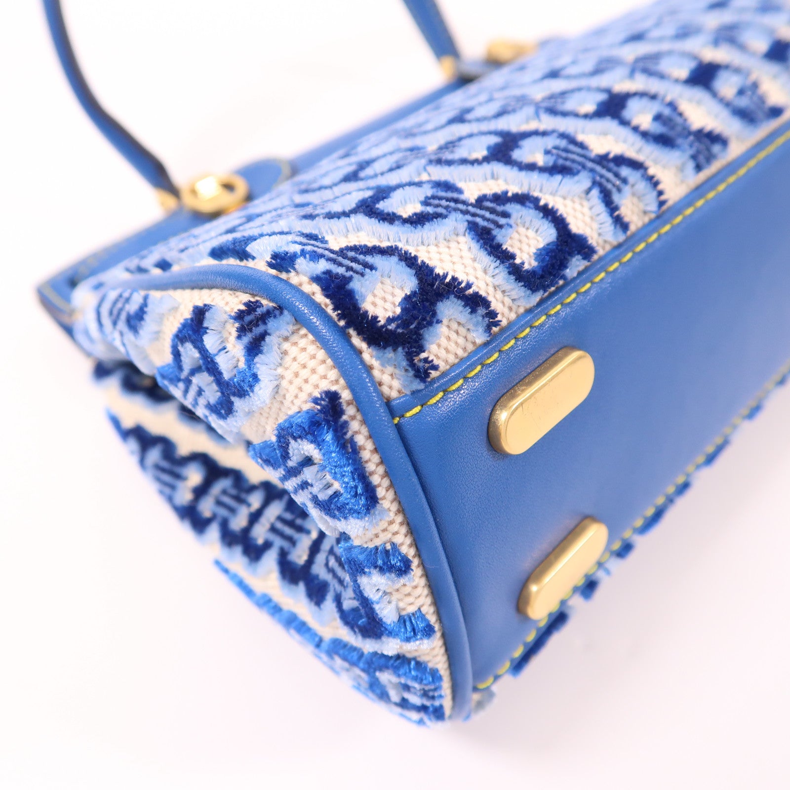 Tory Burch 皮革/帆布2 Way Shoulder金扣手挽肩背兩用袋