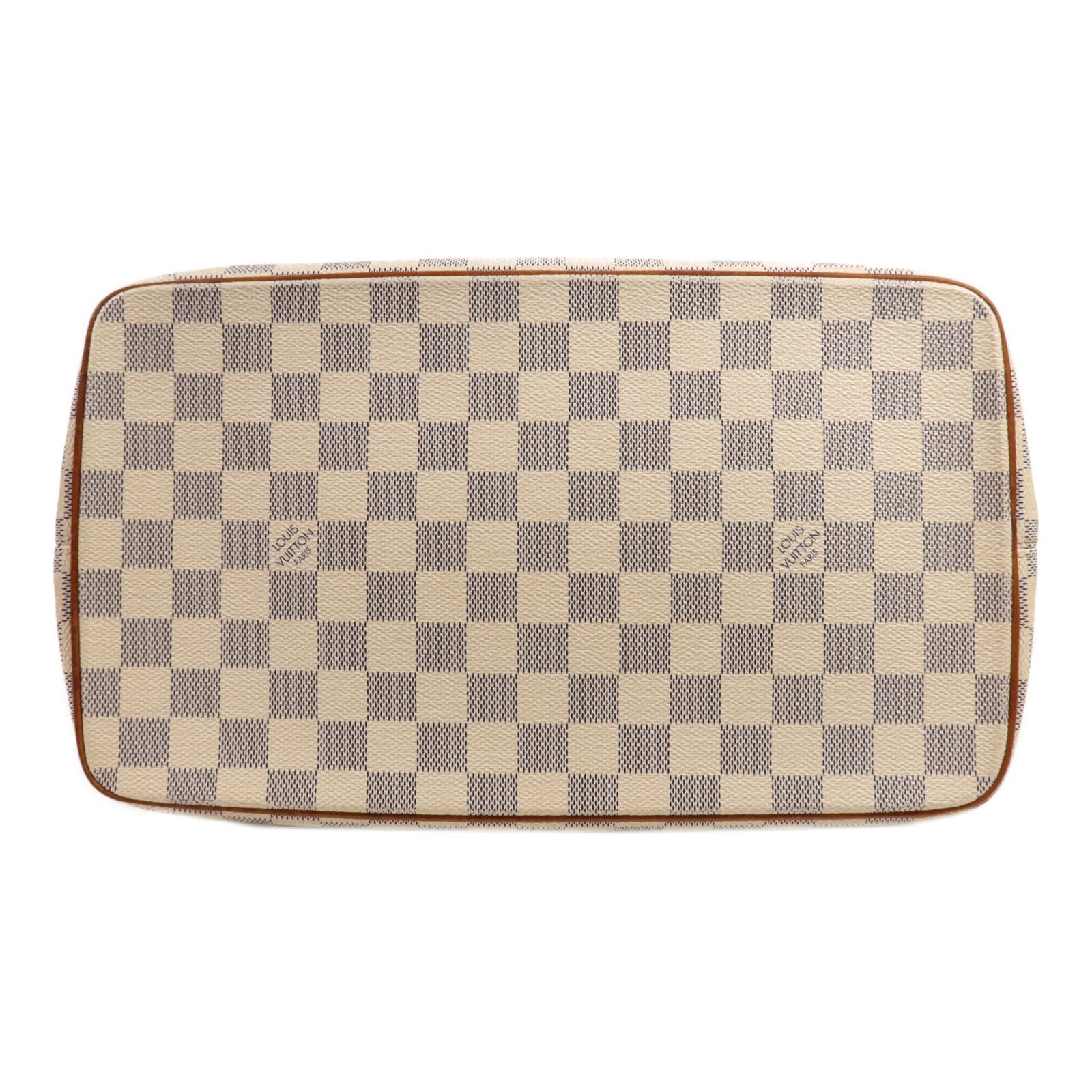 LOUIS VUITTON Damier Azur Saleya MM金扣手挽袋