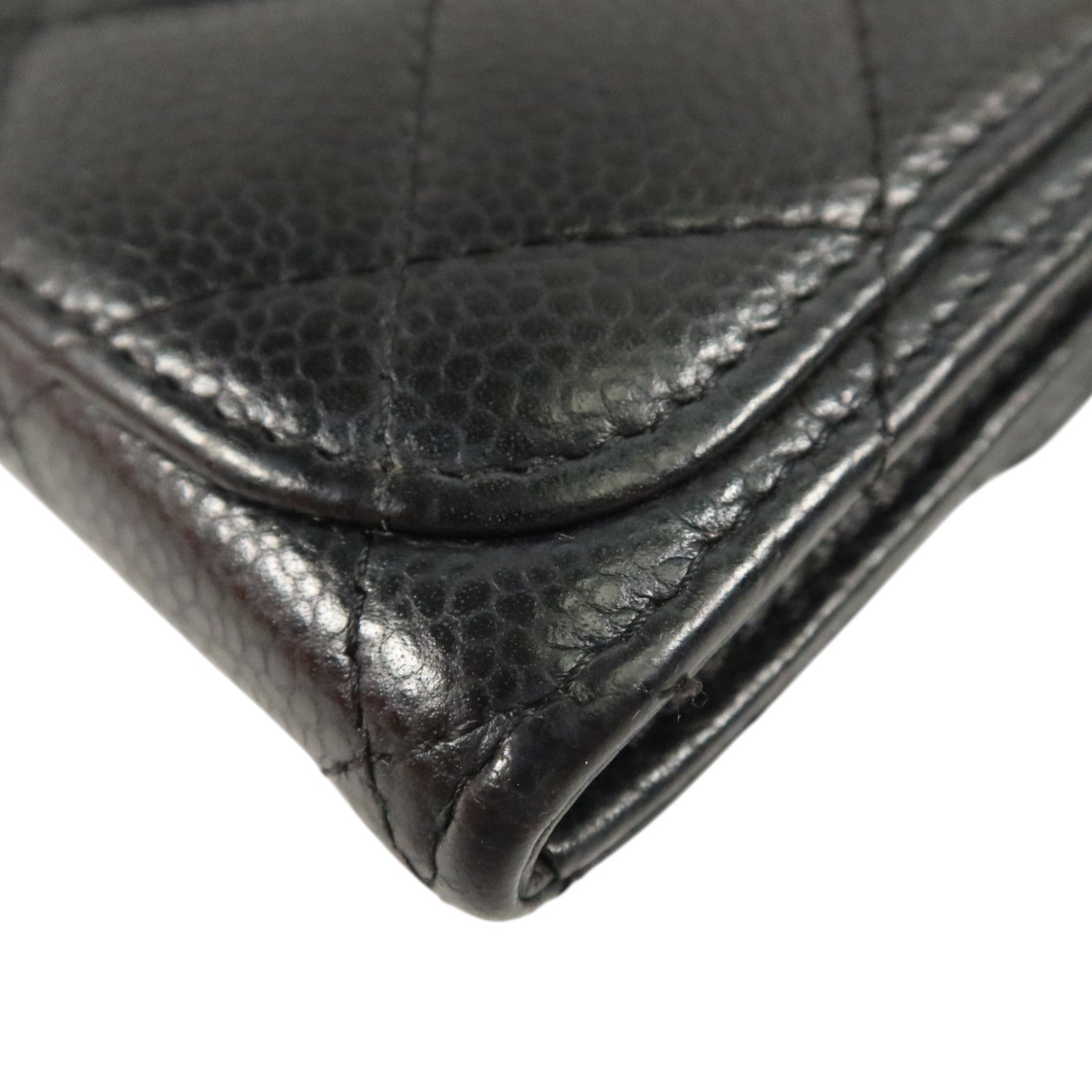 CHANEL 牛皮皮革Card Case銀扣卡片套
