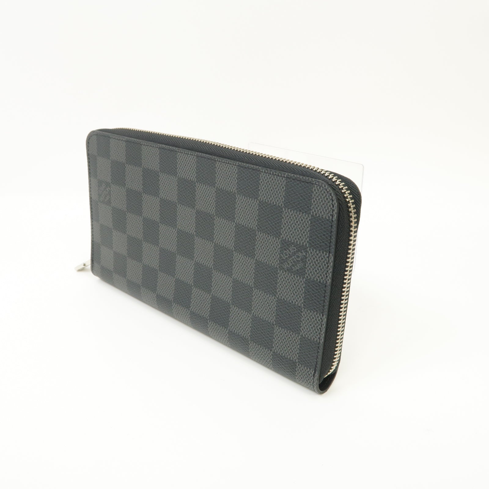 LOUIS VUITTON 【激減優惠】Damier Graphite Zippy Organizer Wallet銀扣長錢包黑色/灰色