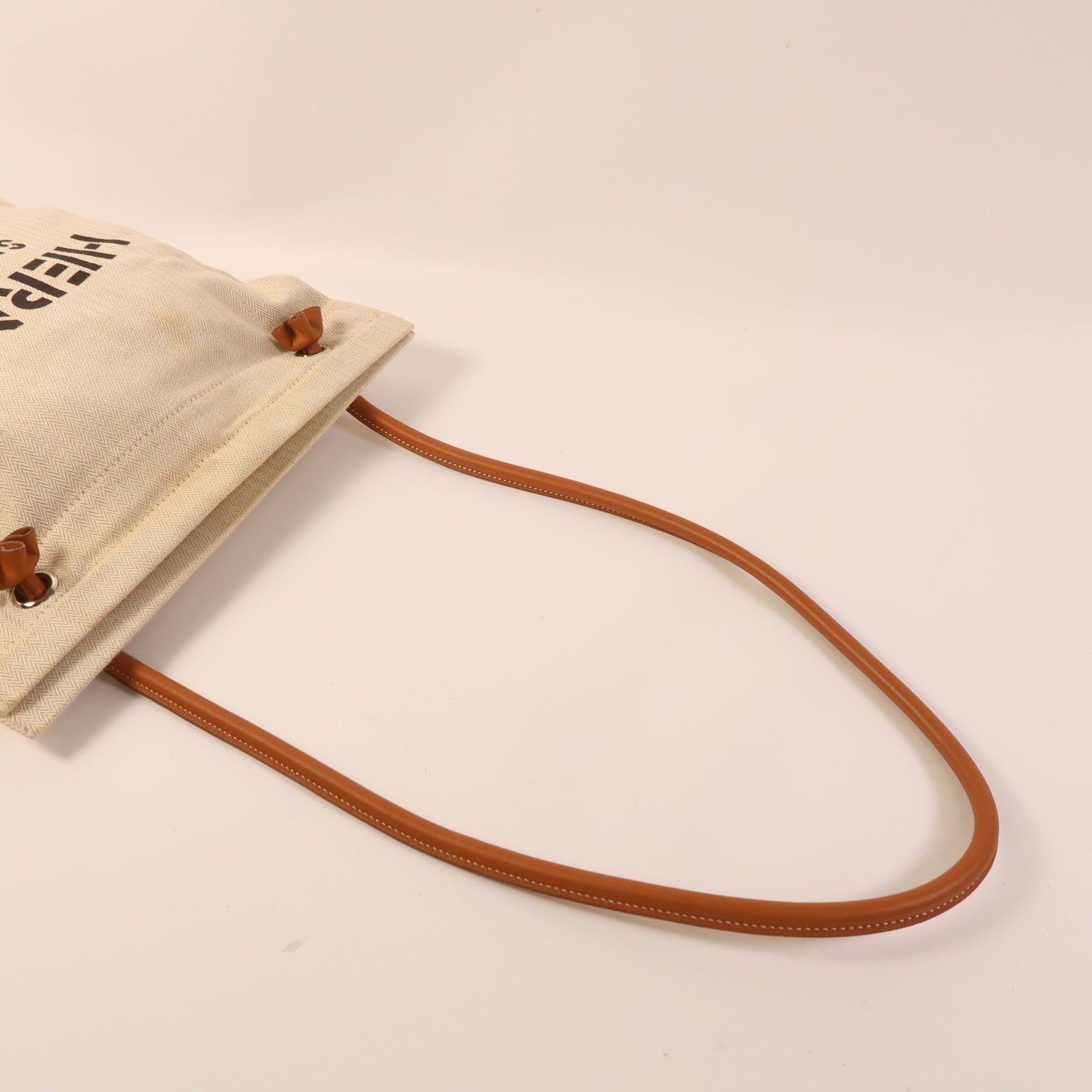 HERMES 帆布Aline銀扣肩背袋