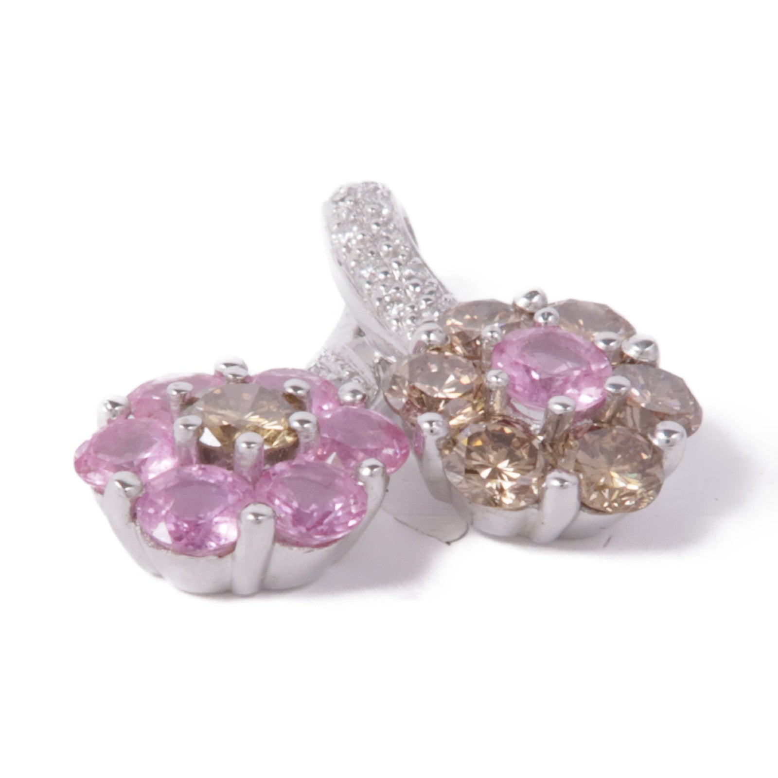 JEWELRY 【激減優惠】18K白金Pink Sapphire/Diamond Pendant Top粉紅色藍寶石/鑽石吊墜