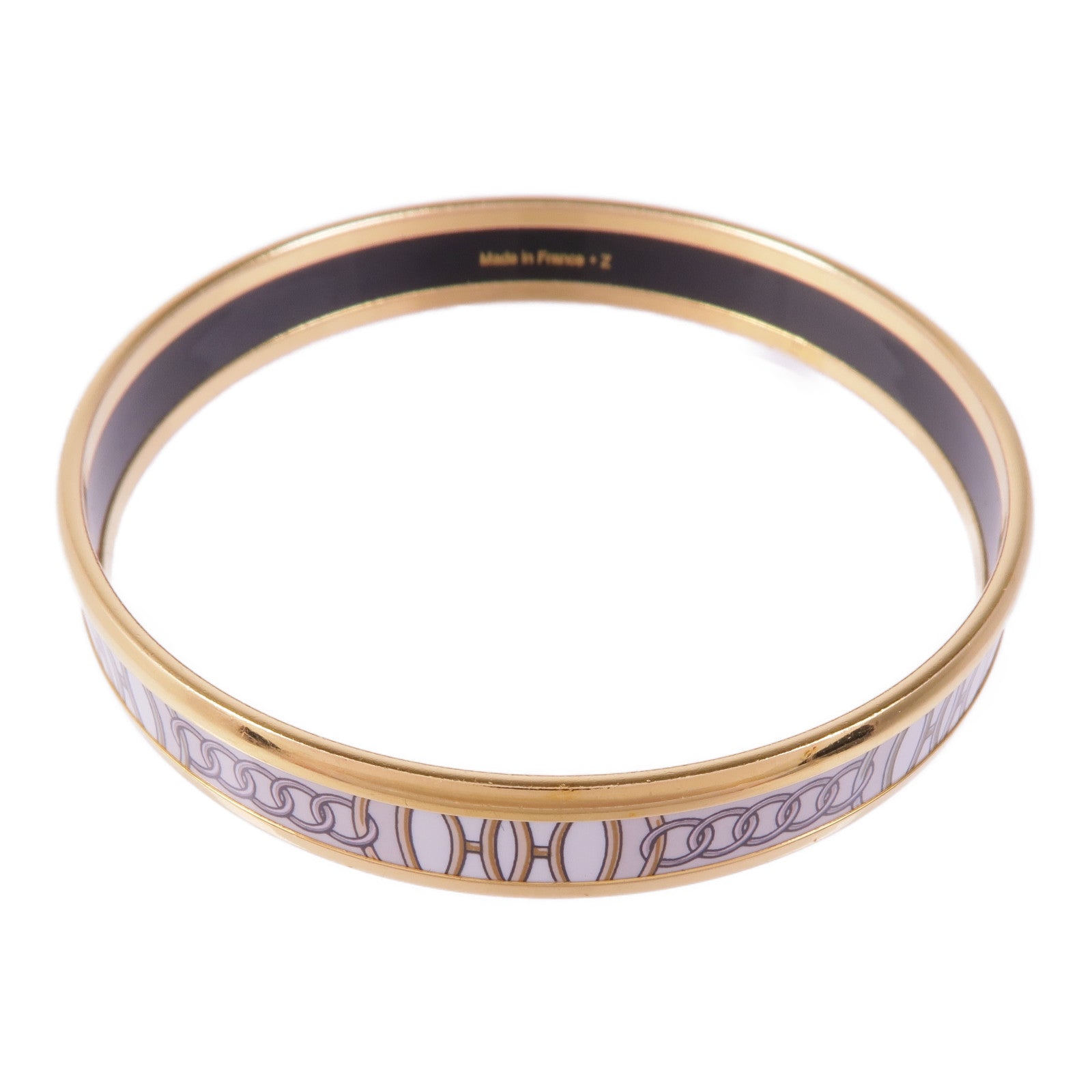 HERMES 琺瑯/金屬Bangle手鐲黑色/彩色