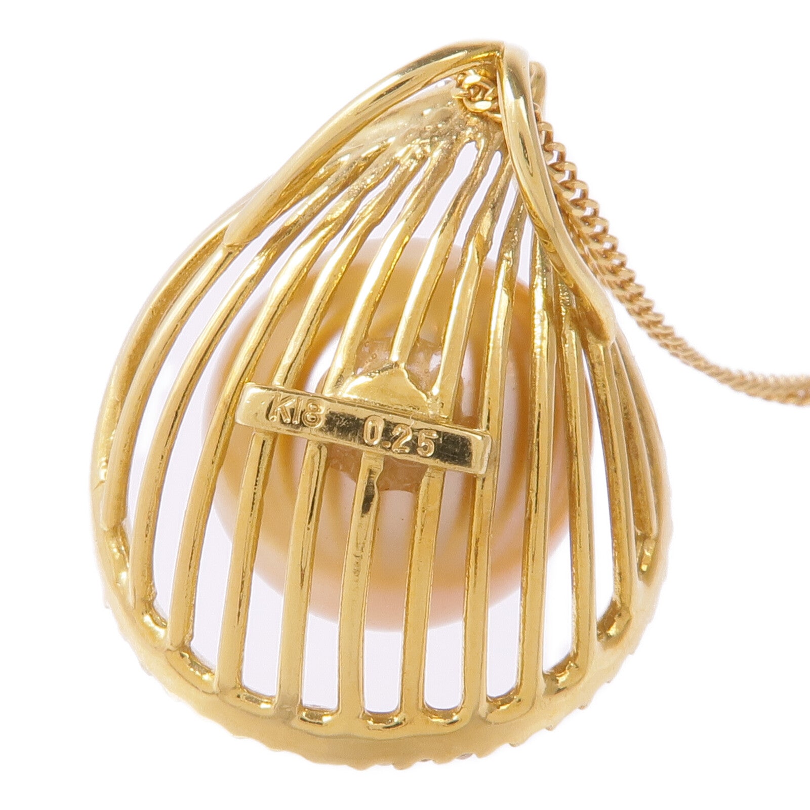 JEWELRY 18K黃金Pearl Diamond Necklace珍珠鑽石項鍊