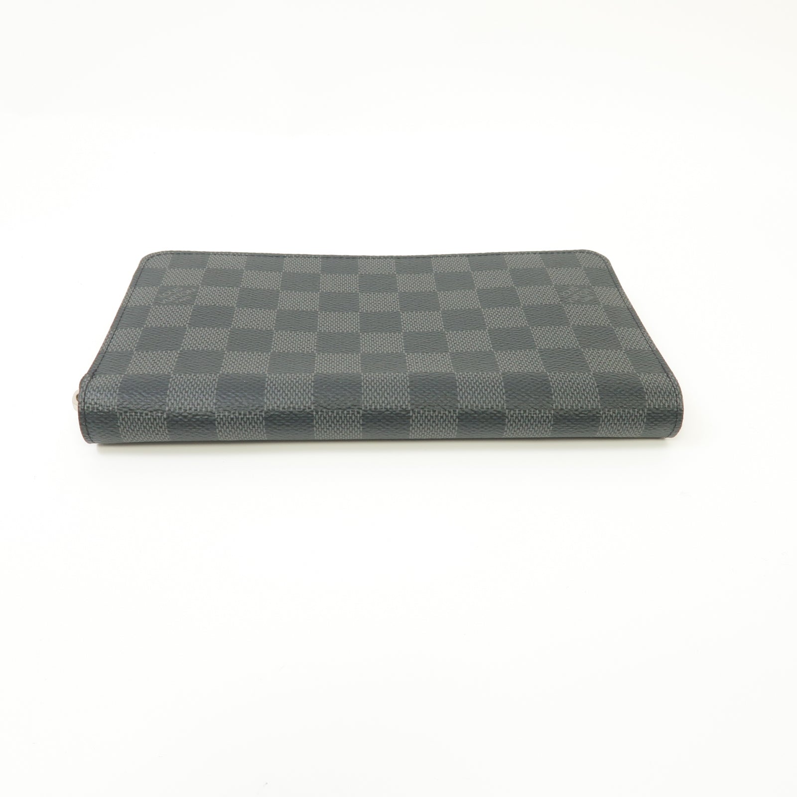 LOUIS VUITTON 【激減優惠】Damier Graphite Zippy Organizer Wallet銀扣長錢包黑色/灰色