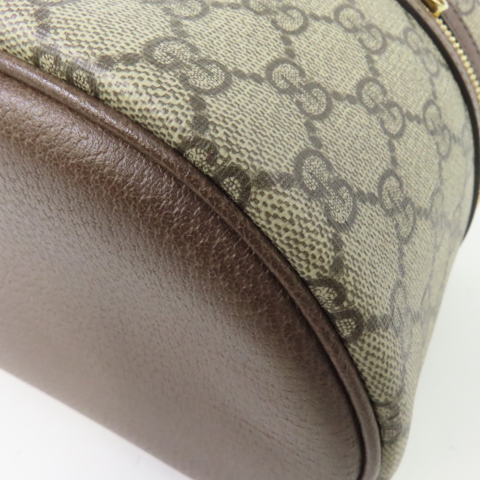 GUCCI 塗層帆布Supreme Ophidia Cosmetic Case金扣化妝袋啡色