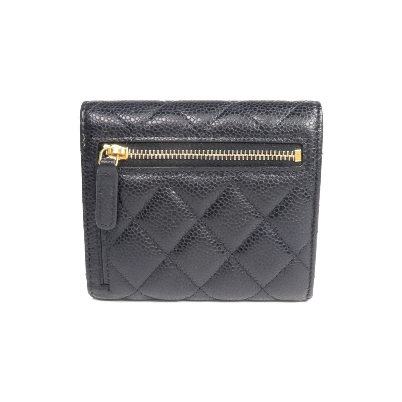 CHANEL 牛皮皮革Wallet金扣錢包