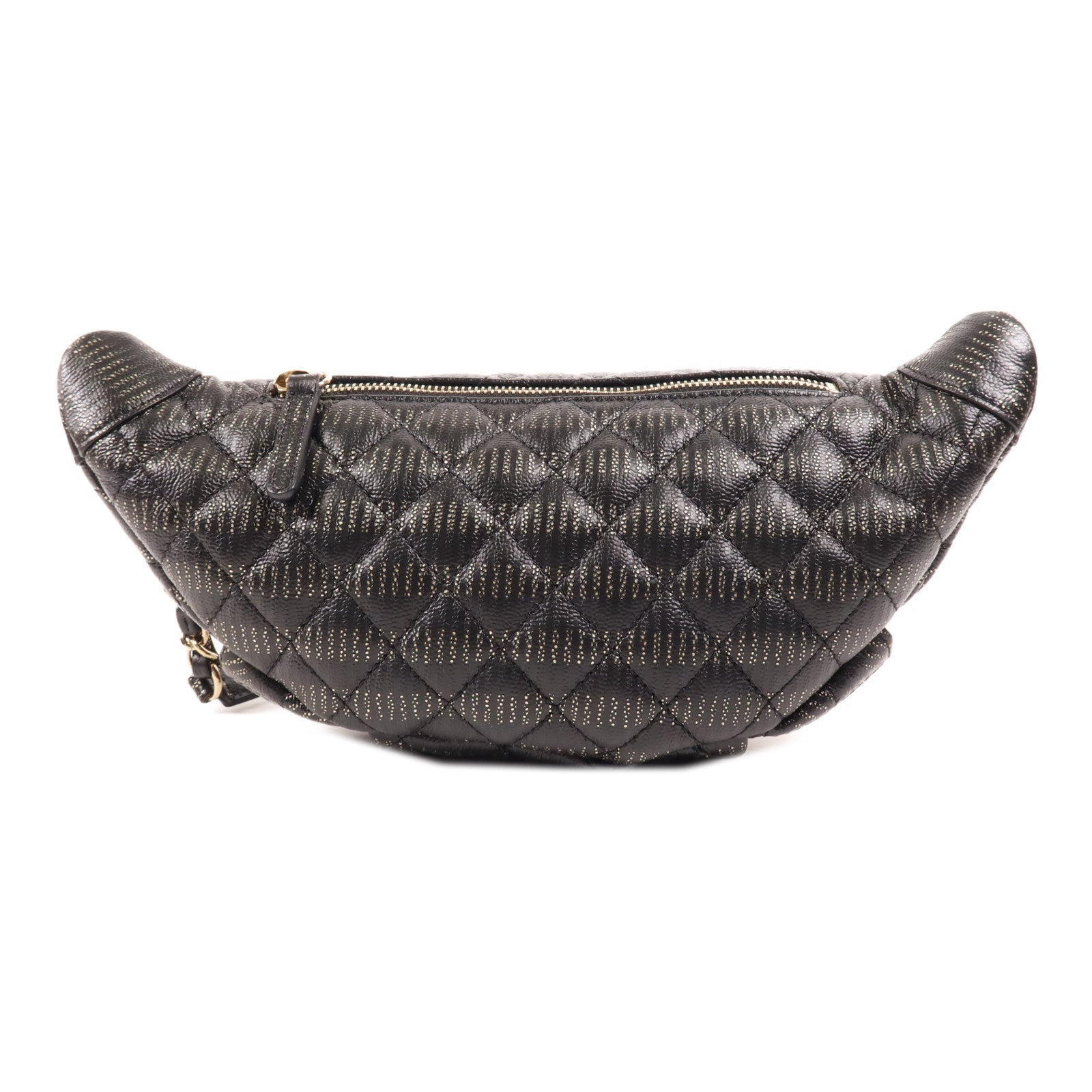 CHANEL 牛皮皮革Waist Bag金扣腰包