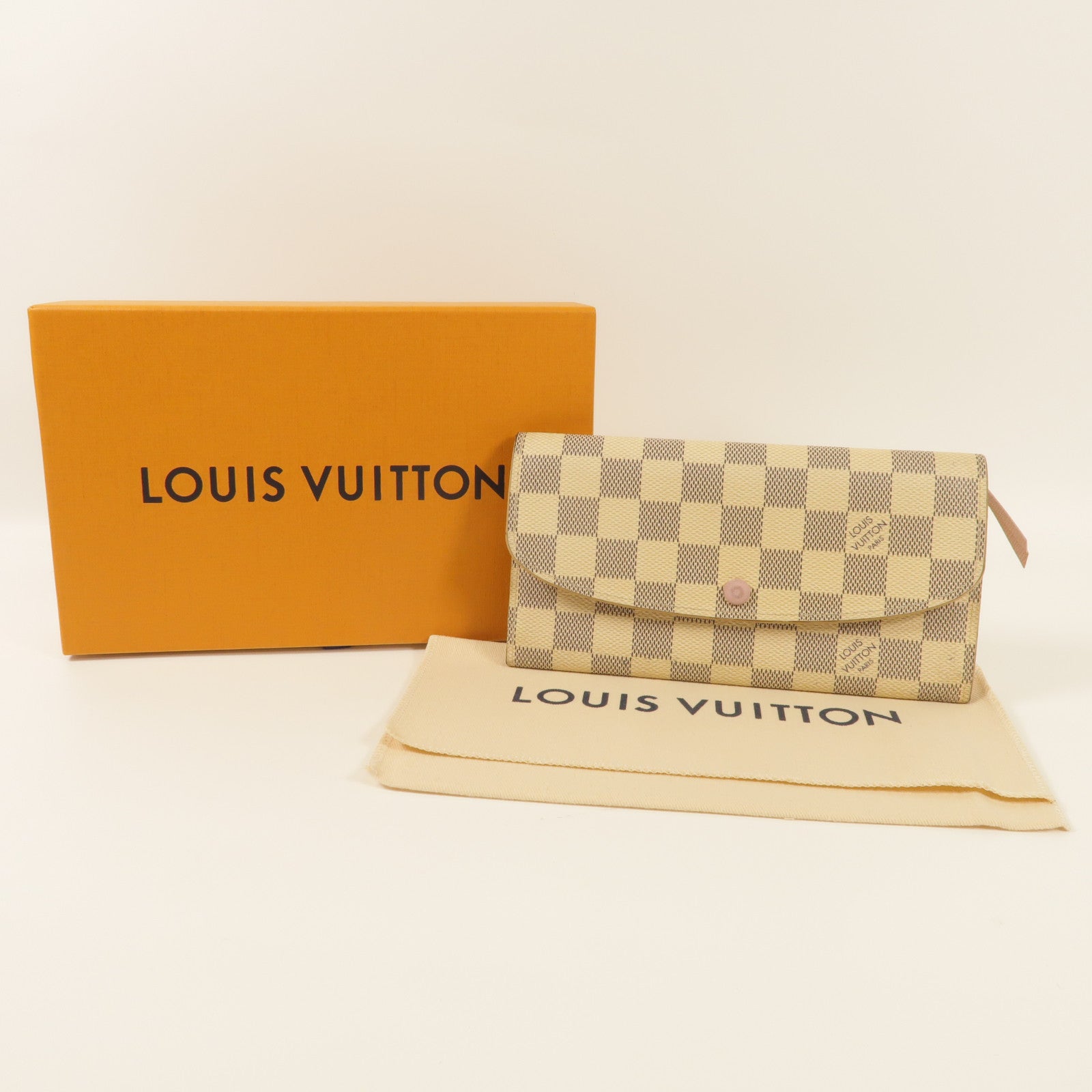 LOUIS VUITTON Damier Azur Emilie長錢包