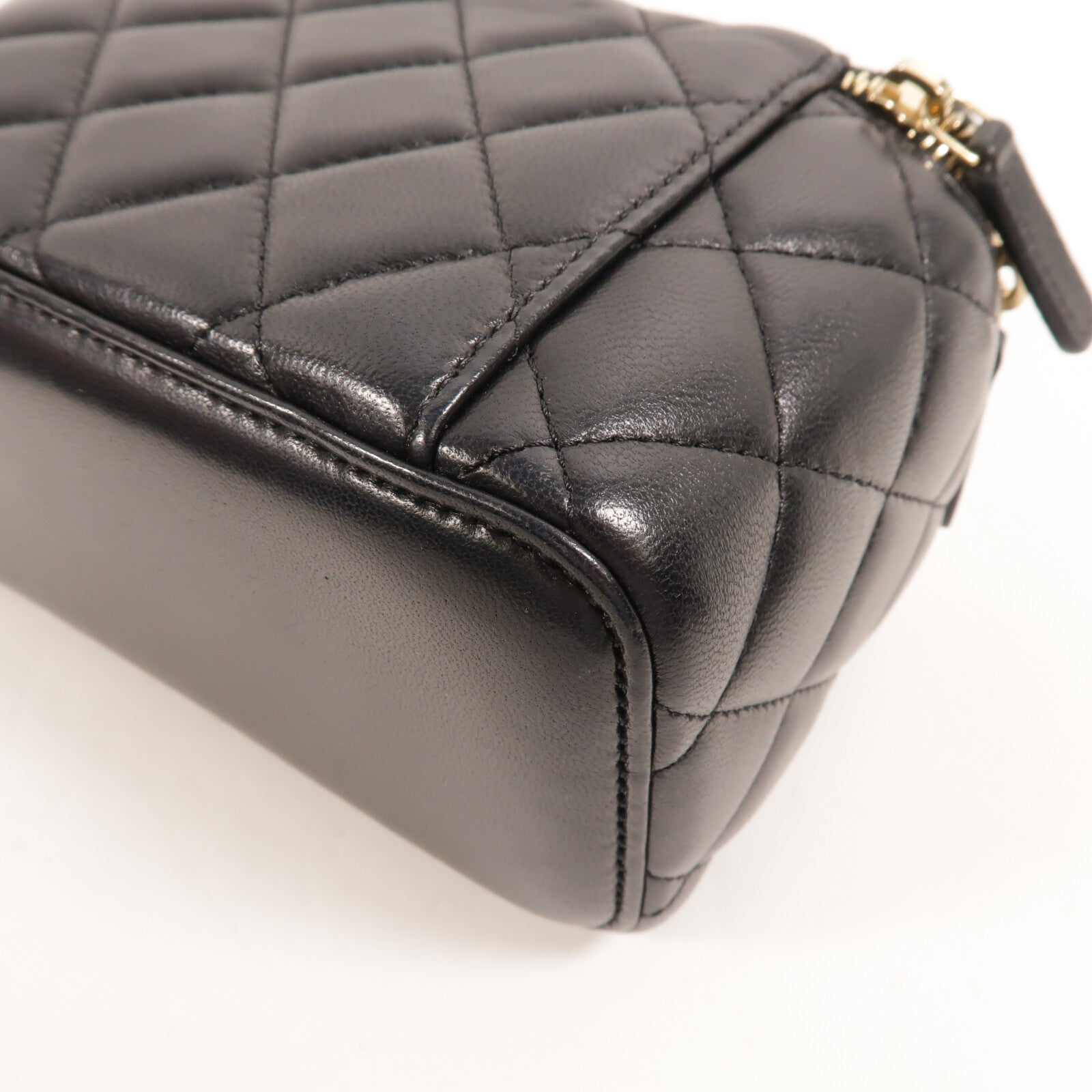 CHANEL 羊皮皮革Vanity Case鏈帶肩背袋