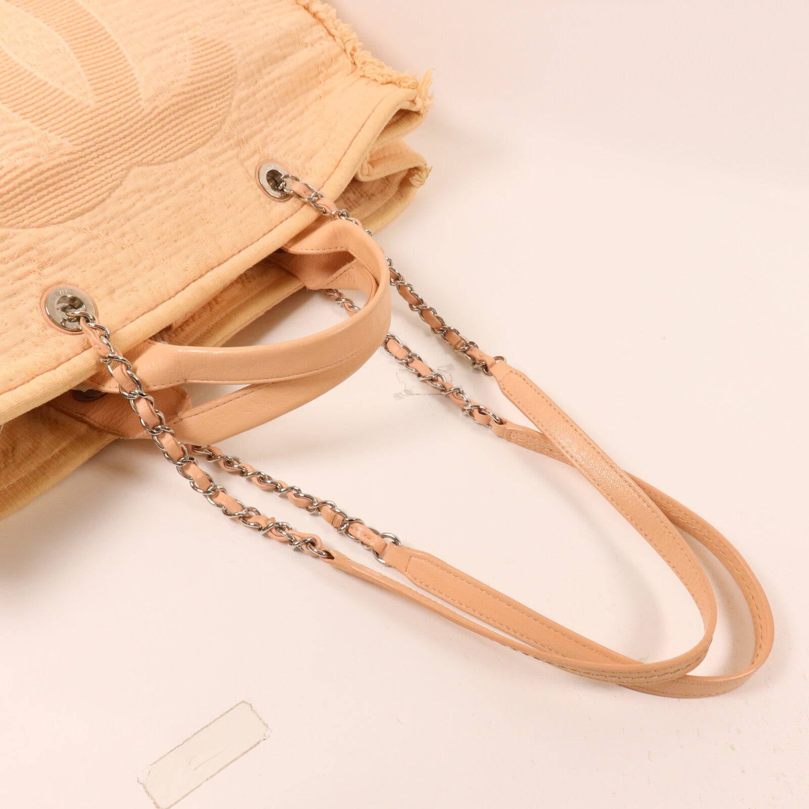 CHANEL 帆布Co Co Mark Tote Bag鏈帶手挽肩背兩用袋