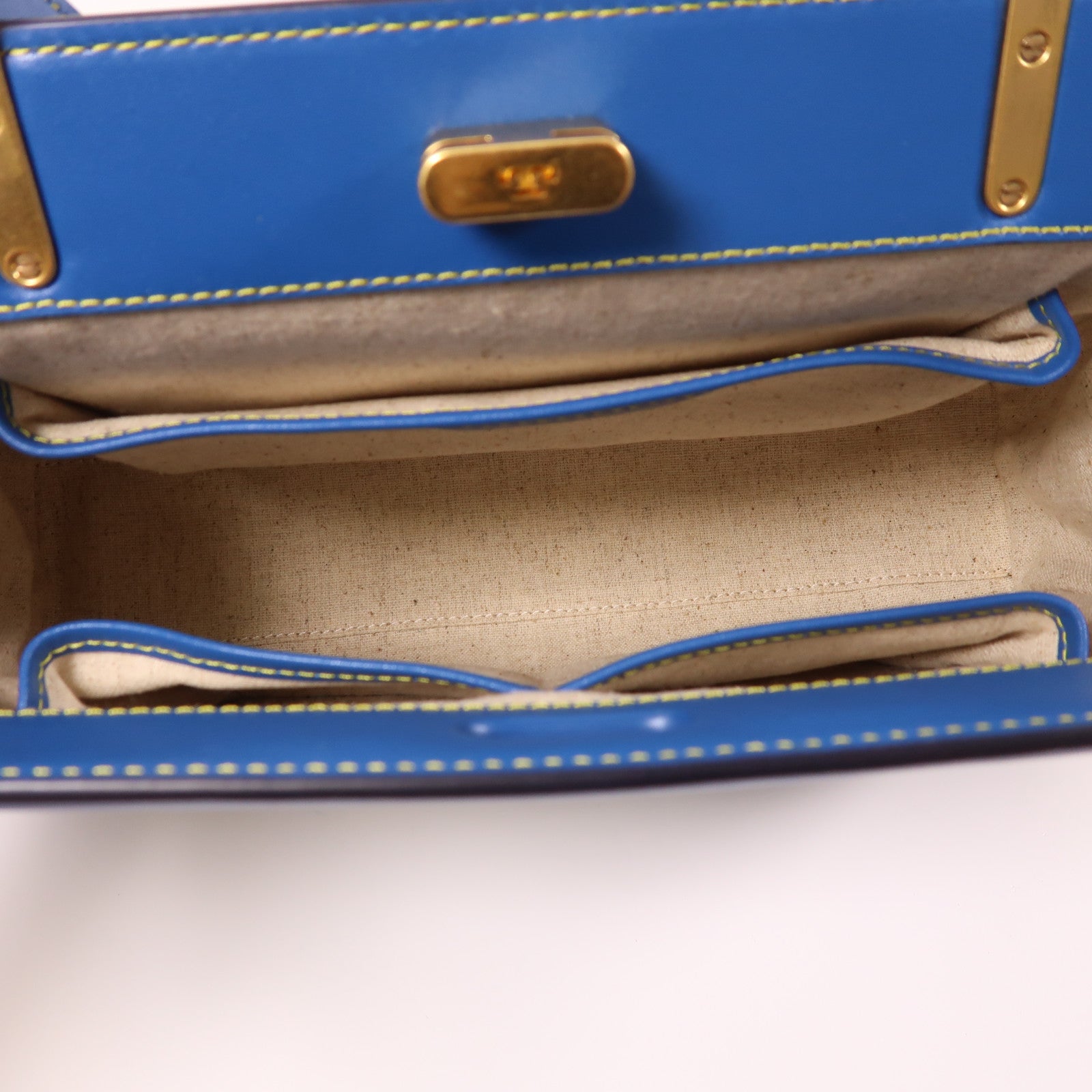 Tory Burch 皮革/帆布2 Way Shoulder金扣手挽肩背兩用袋