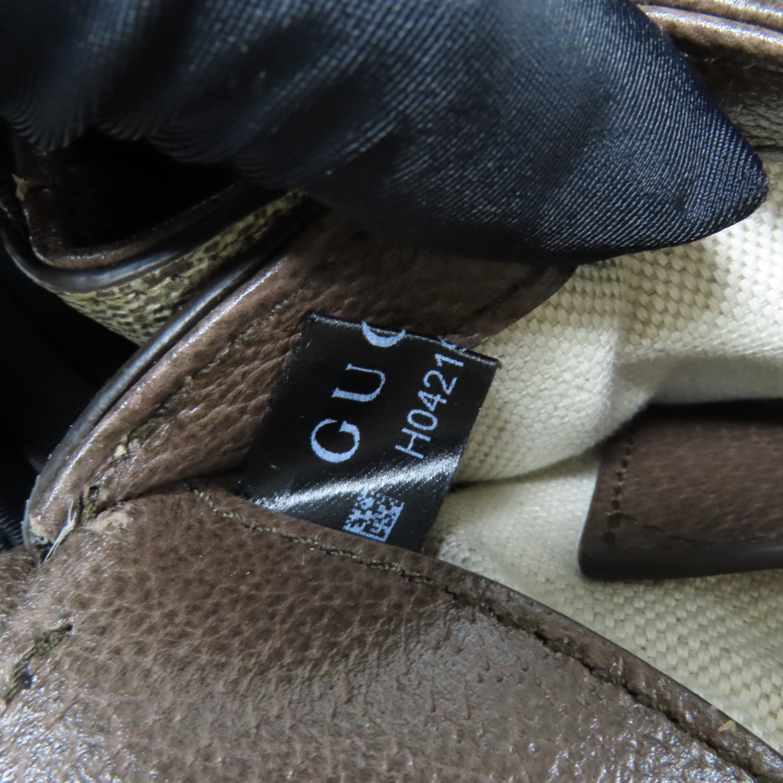 GUCCI 塗層帆布Mini Blondie金扣肩背袋