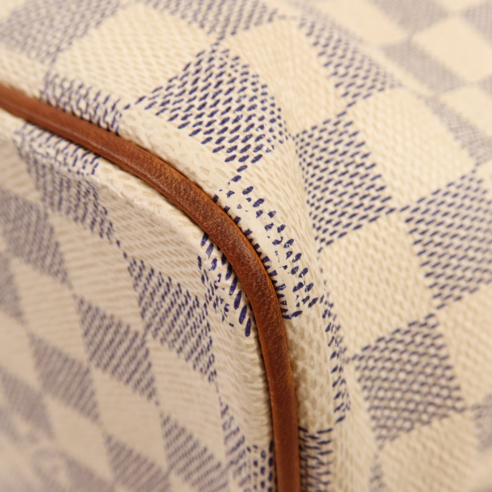 LOUIS VUITTON Damier Azur Saleya MM金扣手挽袋