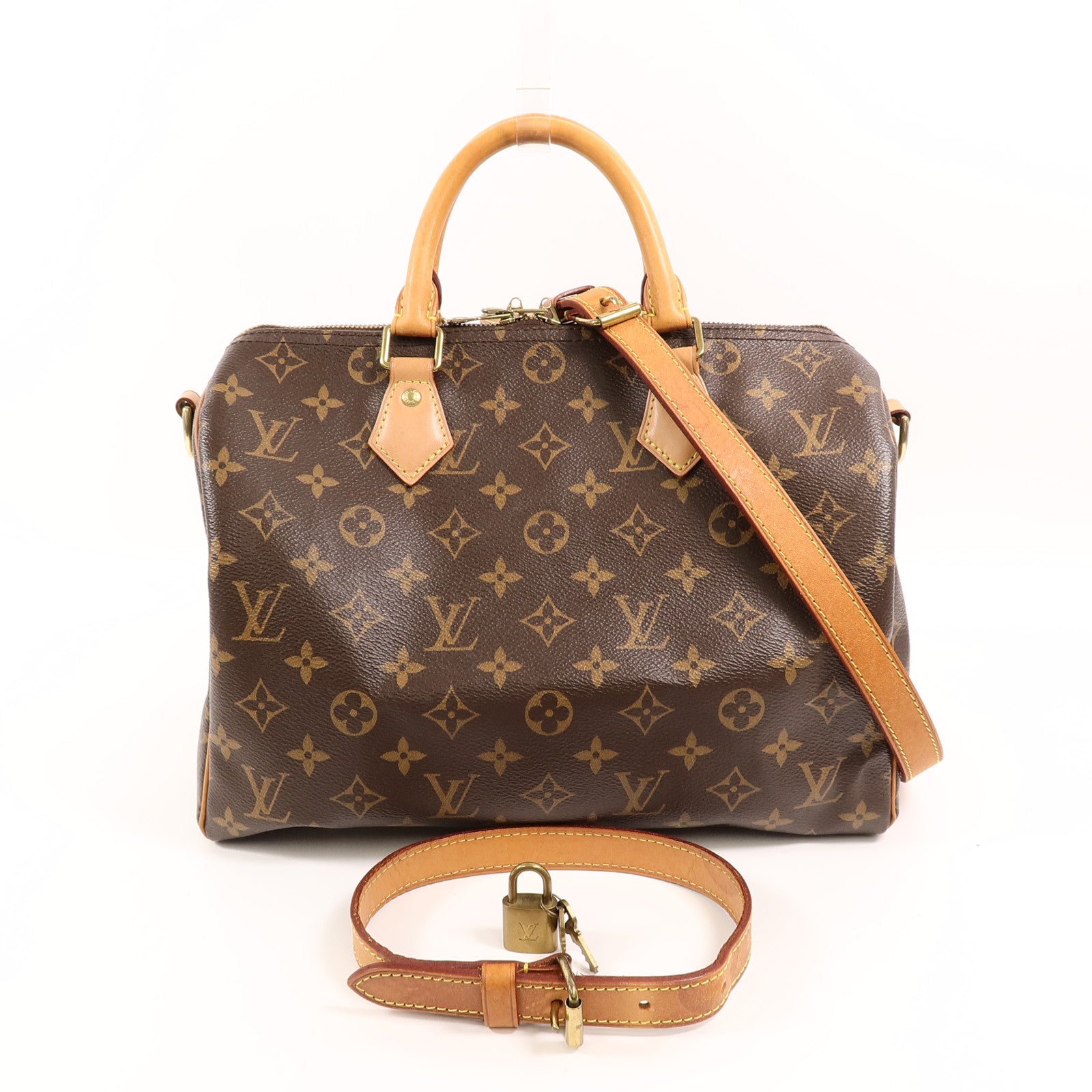 LOUIS VUITTON Monogram Speedy Bandouliere 30手挽肩背兩用袋