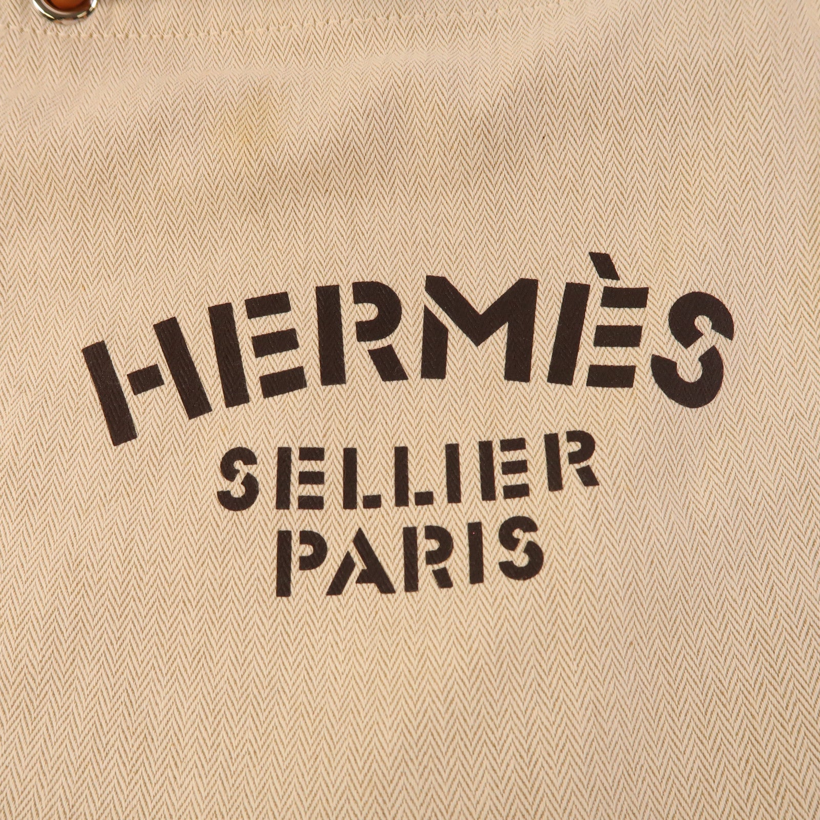 HERMES 帆布Aline銀扣肩背袋