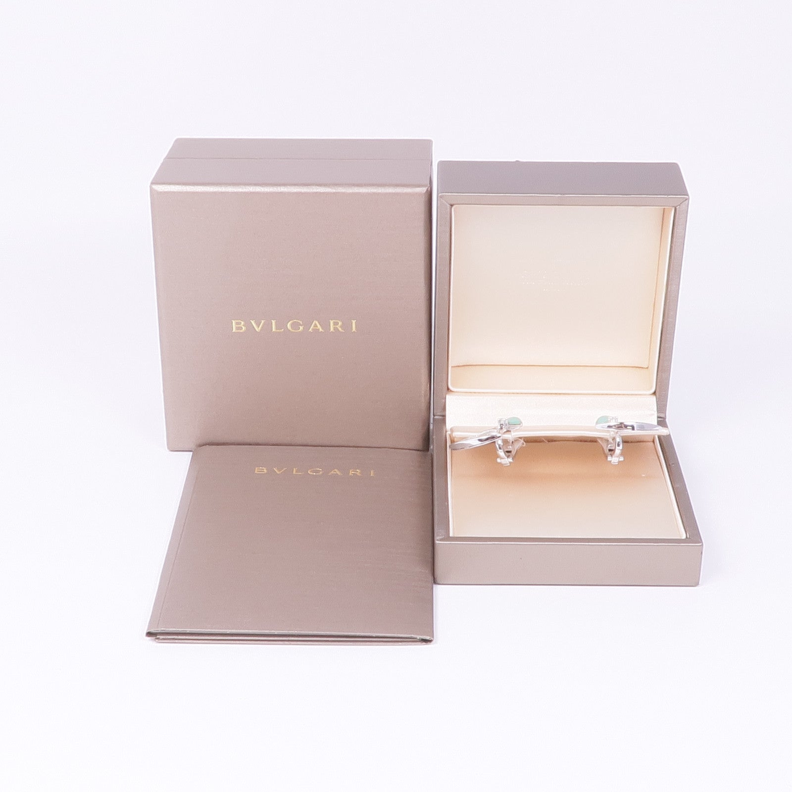 BVLGARI 18K白金Divas Dream Turquoise/Onyx鑽石耳環