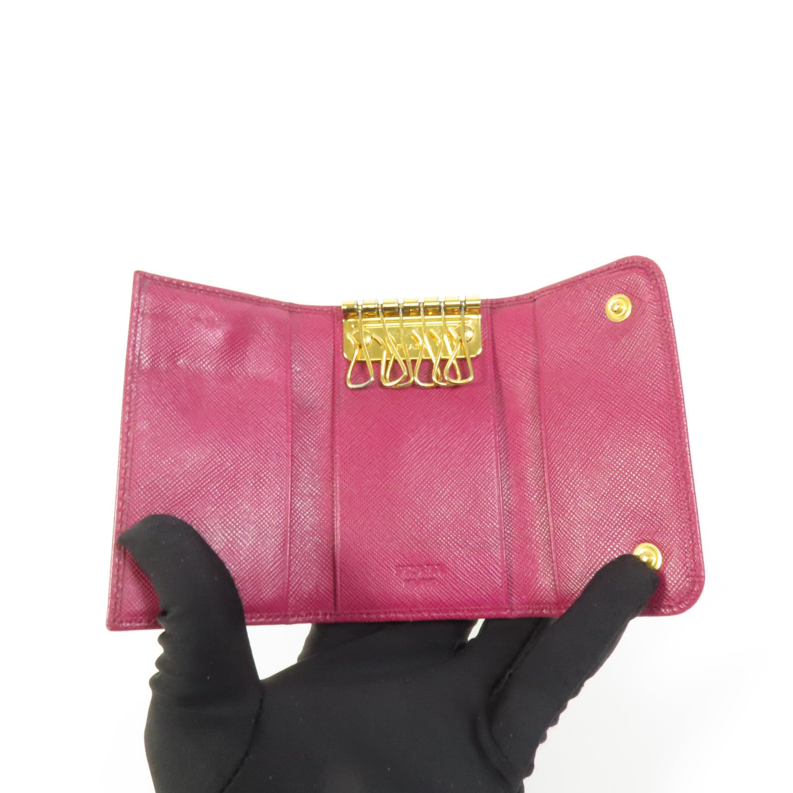 PRADA 牛皮皮革Key Holder鎖匙包