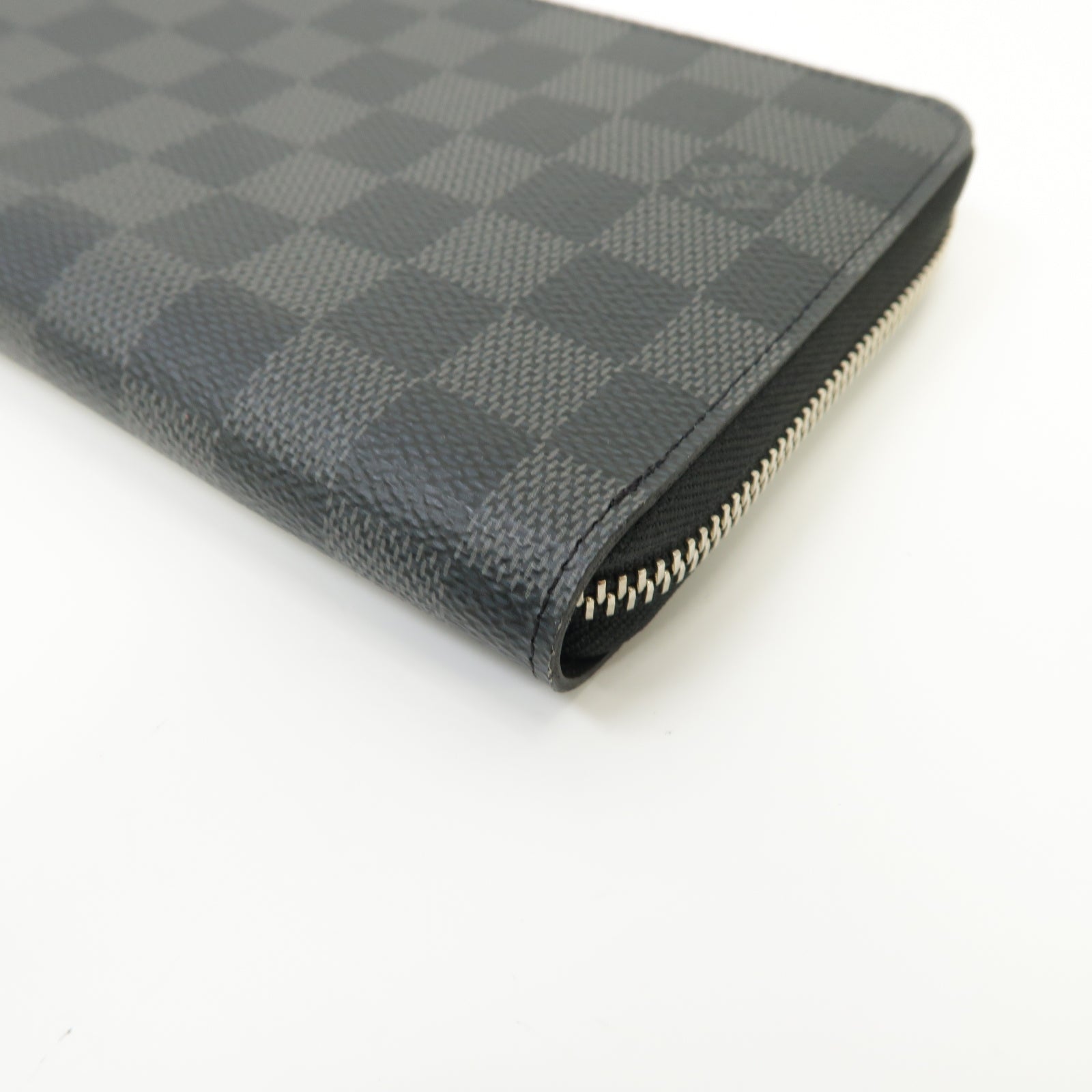 LOUIS VUITTON 【激減優惠】Damier Graphite Zippy Organizer Wallet銀扣長錢包黑色/灰色