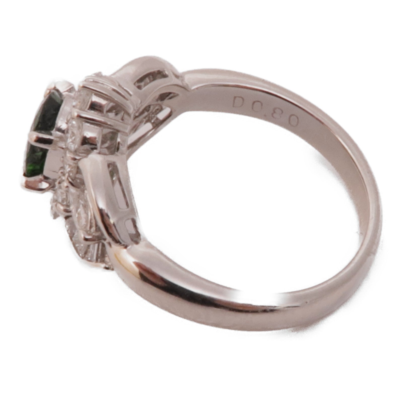 JEWELRY 【激減優惠】JEWELRY PT900鉑金/石榴石/鑽石Garnet/Diamond Ring戒指US#5.75