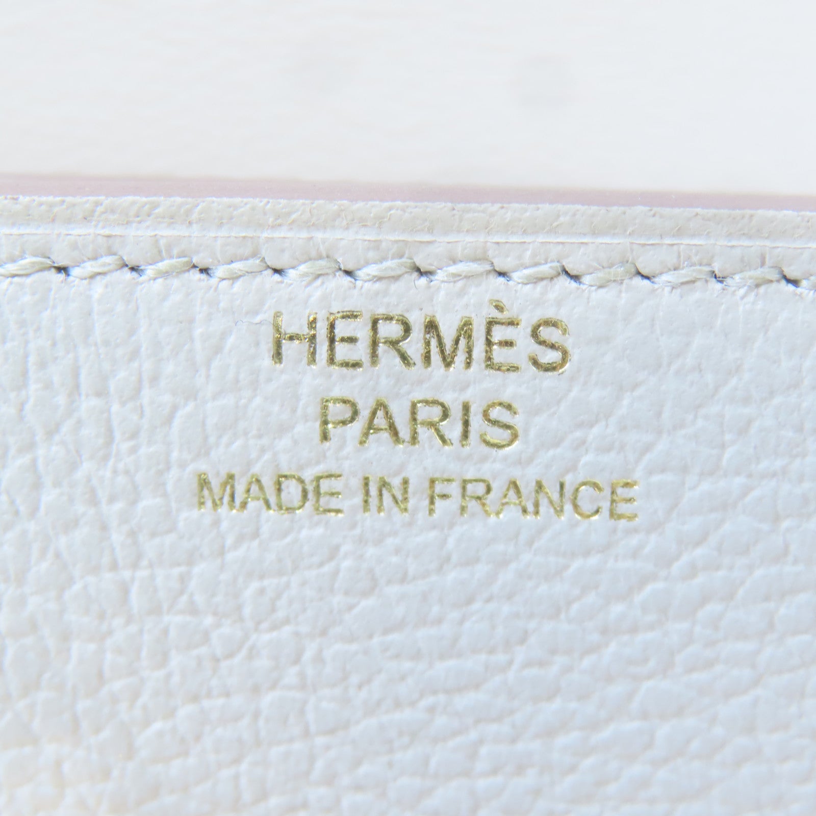 HERMES Evercolor皮革2002 Slim金扣手拿包Beton灰色