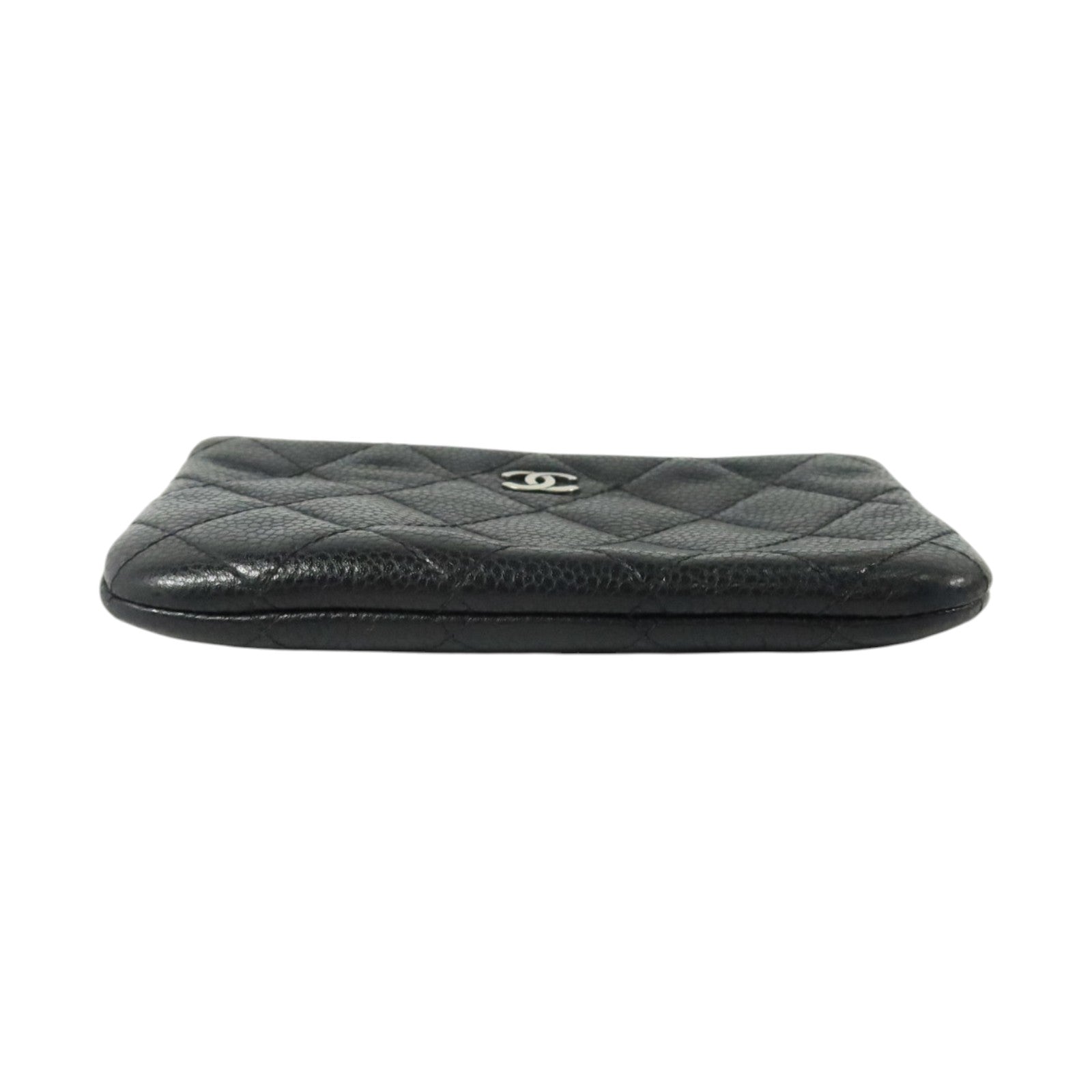 CHANEL 牛皮皮革Classic Mini Zipped Pouch銀扣手拿包