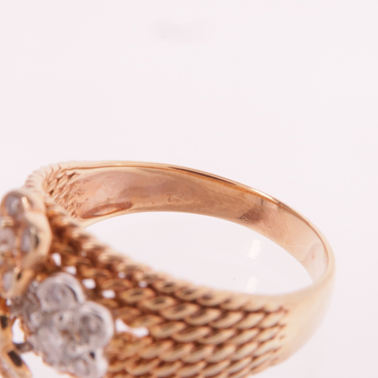 JEWELRY 18K玫瑰金/白金Diamond Ring鑽石戒指US#8.25