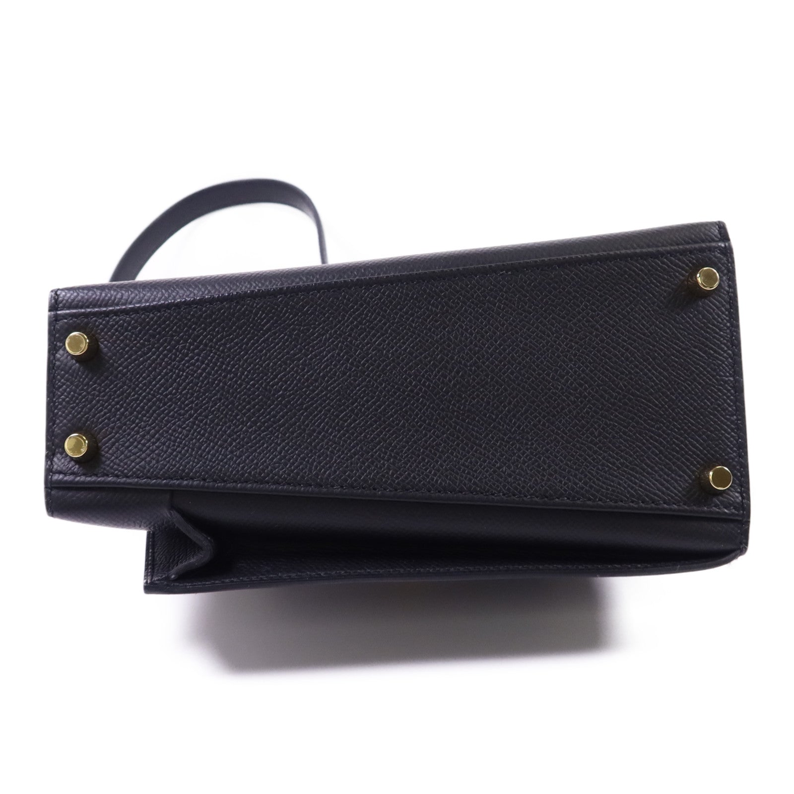 HERMES Epsom皮革Kelly 20 Desordre金扣肩背袋Noir