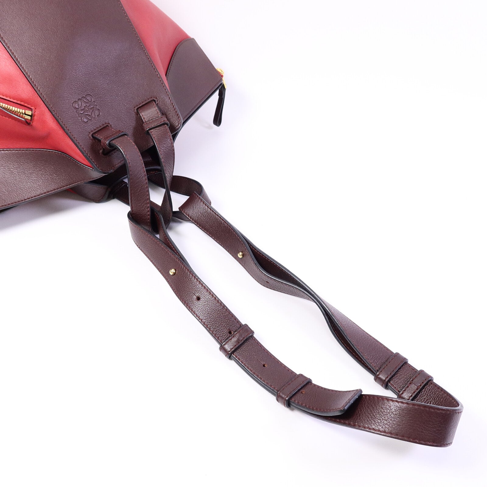 LOEWE 牛皮皮革Hammock手挽肩背兩用袋