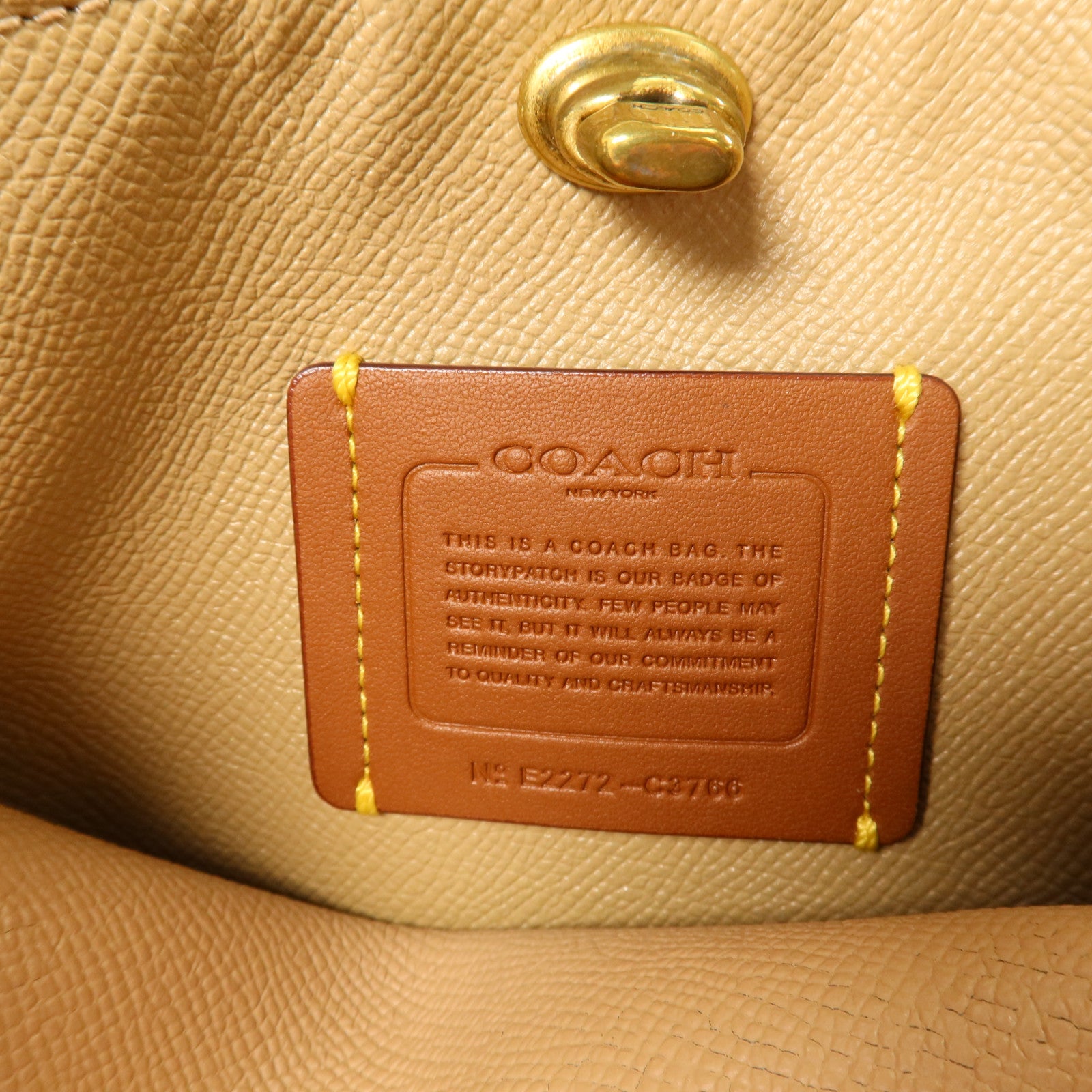 COACH 牛皮皮革Shoulder Bag金扣手挽肩背兩用袋