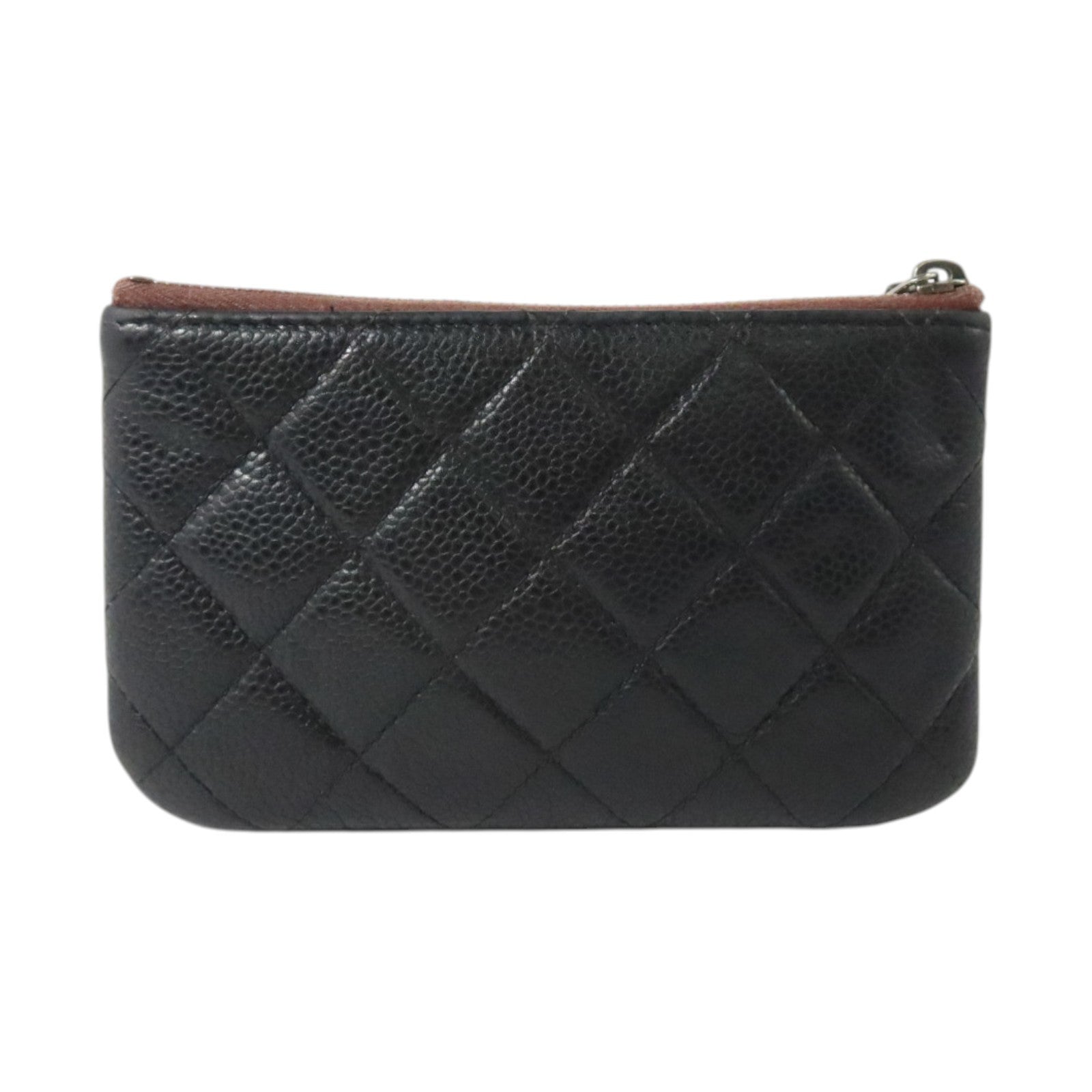 CHANEL 牛皮皮革Classic Mini Zipped Pouch銀扣手拿包