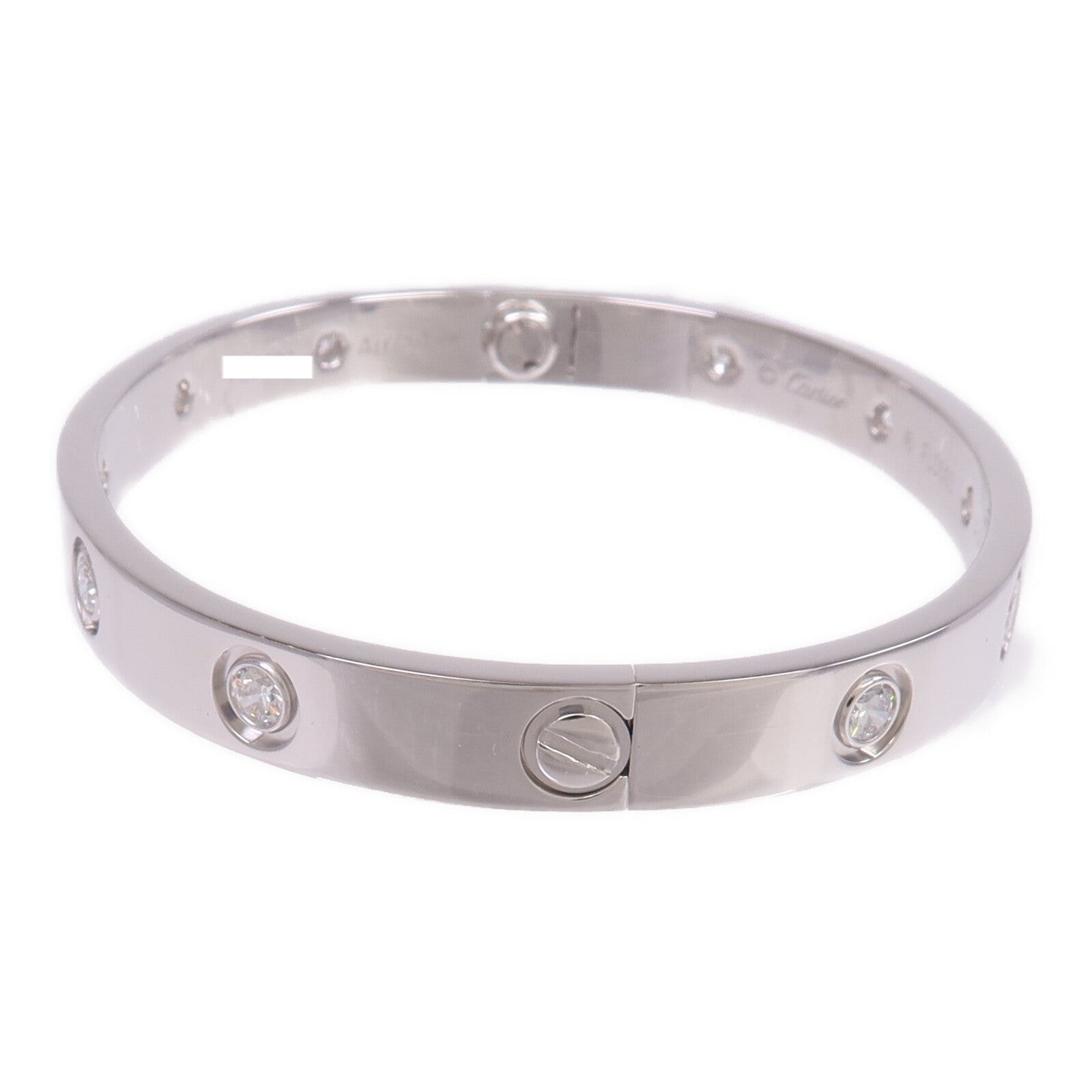 CARTIER 18K白金Love Bracelet鑽石手鐲Cartier#16