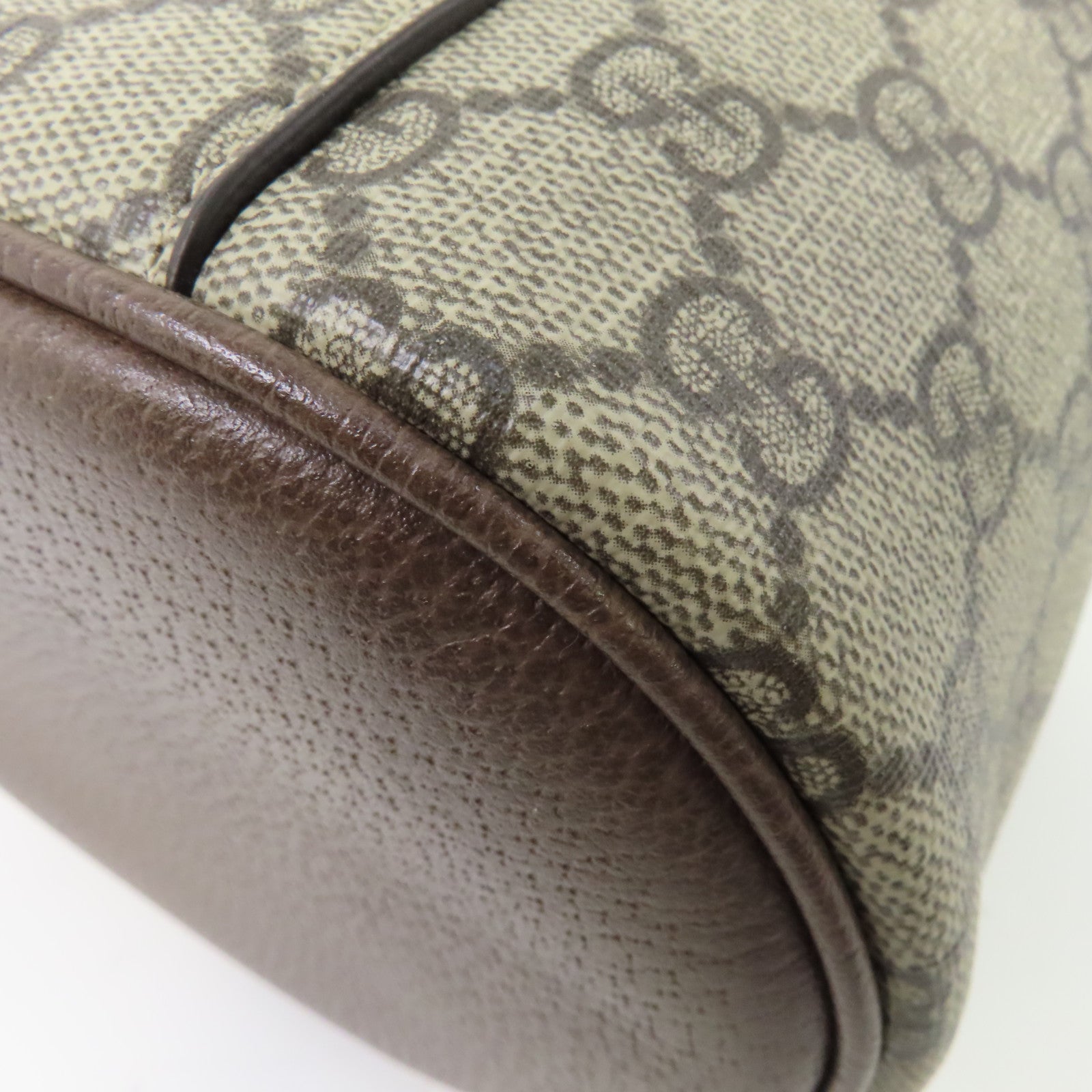GUCCI 塗層帆布Supreme Ophidia Cosmetic Case金扣化妝袋啡色