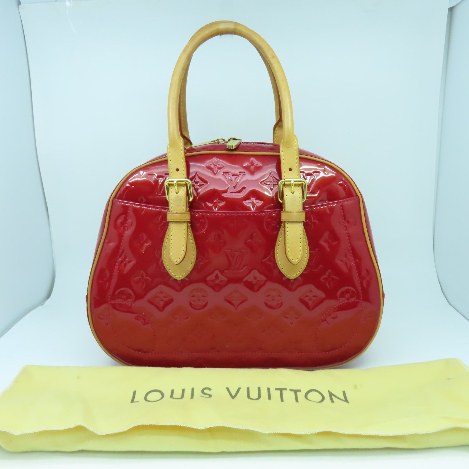 LOUIS VUITTON 【激減優惠】Vernis Summit Drive金扣手挽袋紅色