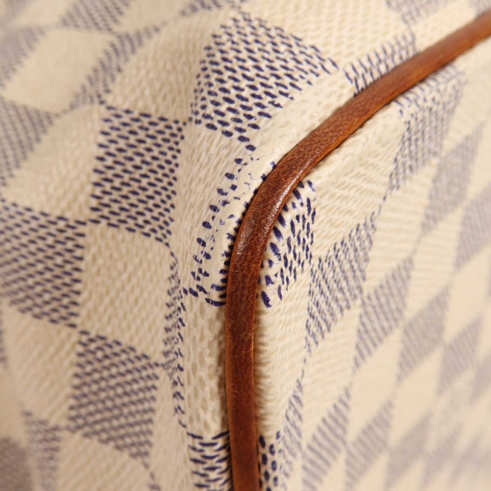 LOUIS VUITTON Damier Azur Saleya MM金扣手挽袋