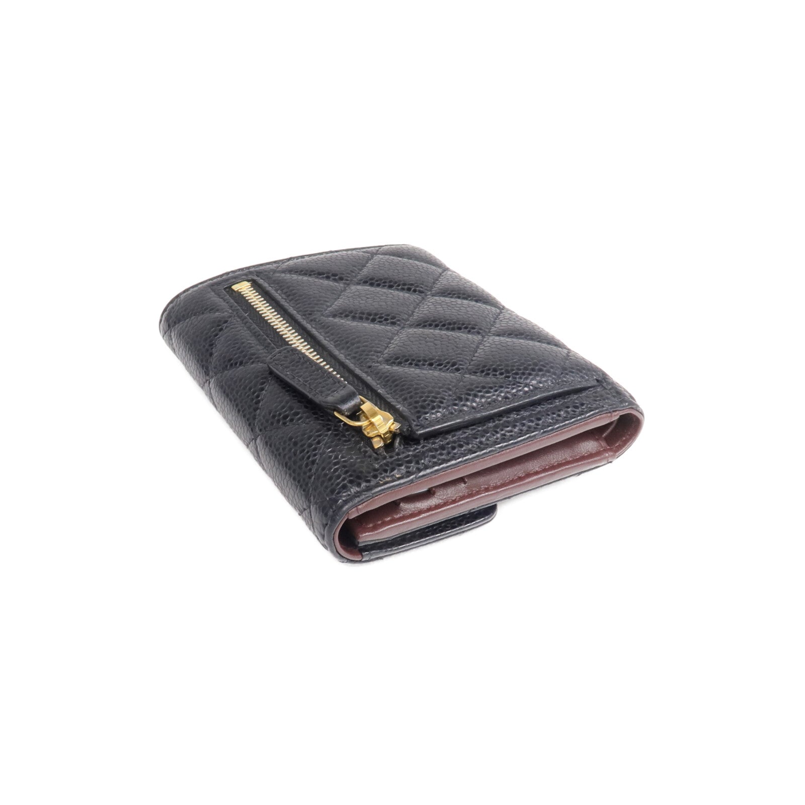 CHANEL 牛皮皮革Wallet金扣錢包
