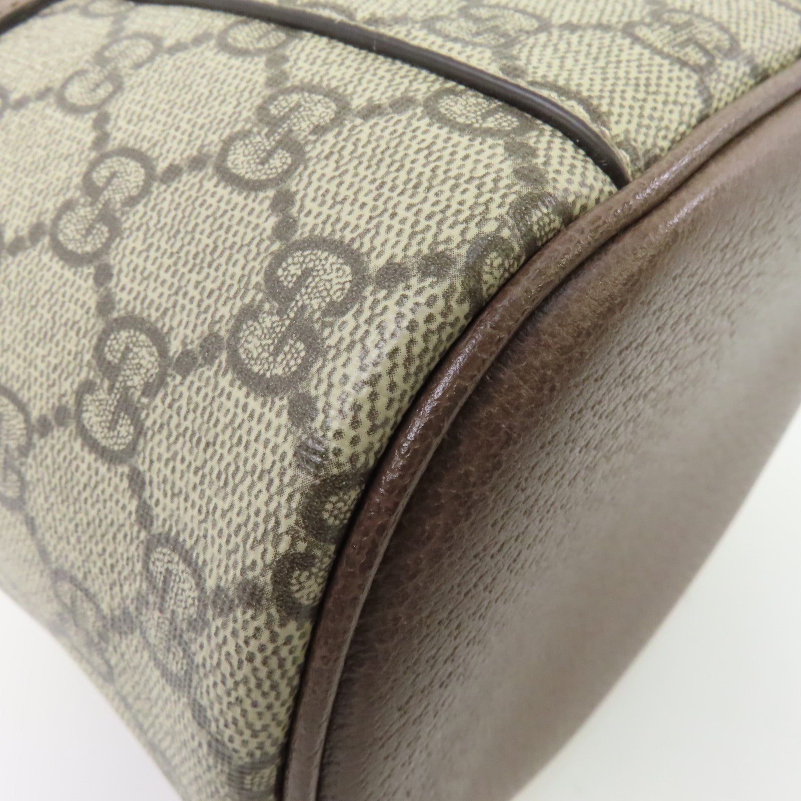 GUCCI 塗層帆布Supreme Ophidia Cosmetic Case金扣化妝袋啡色