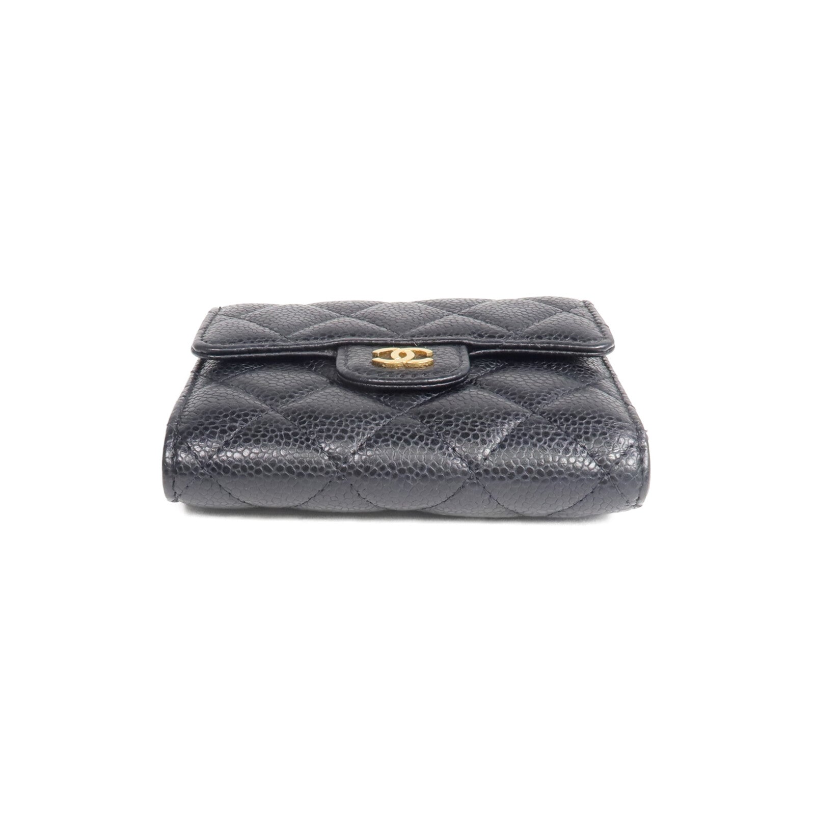 CHANEL 牛皮皮革Wallet金扣錢包