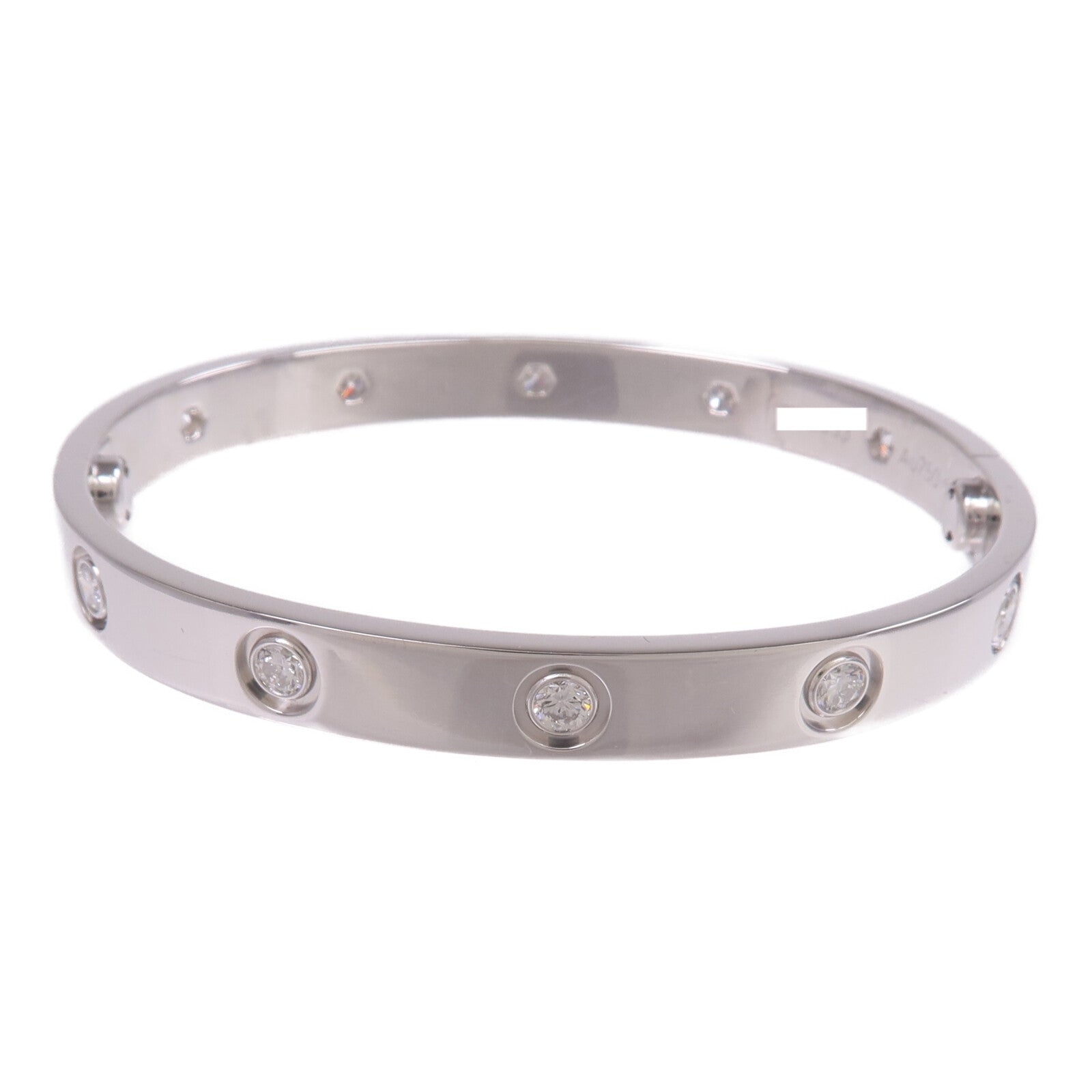 CARTIER 【激減優惠】18K白金Love Bracelet鑽石手鐲Cartier#16