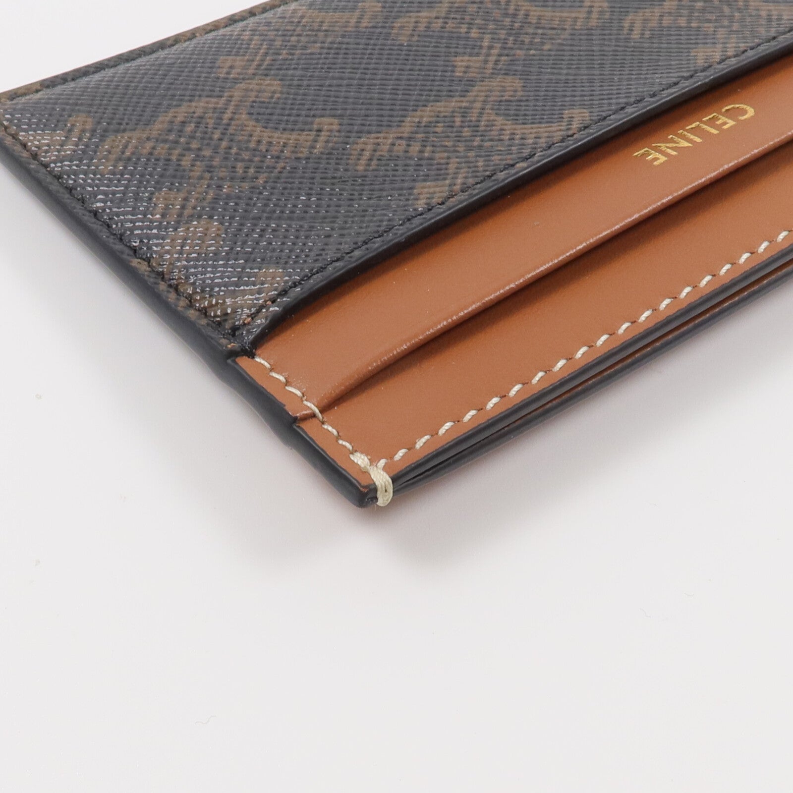 CELINE 塗層帆布/皮革Card Case卡片套