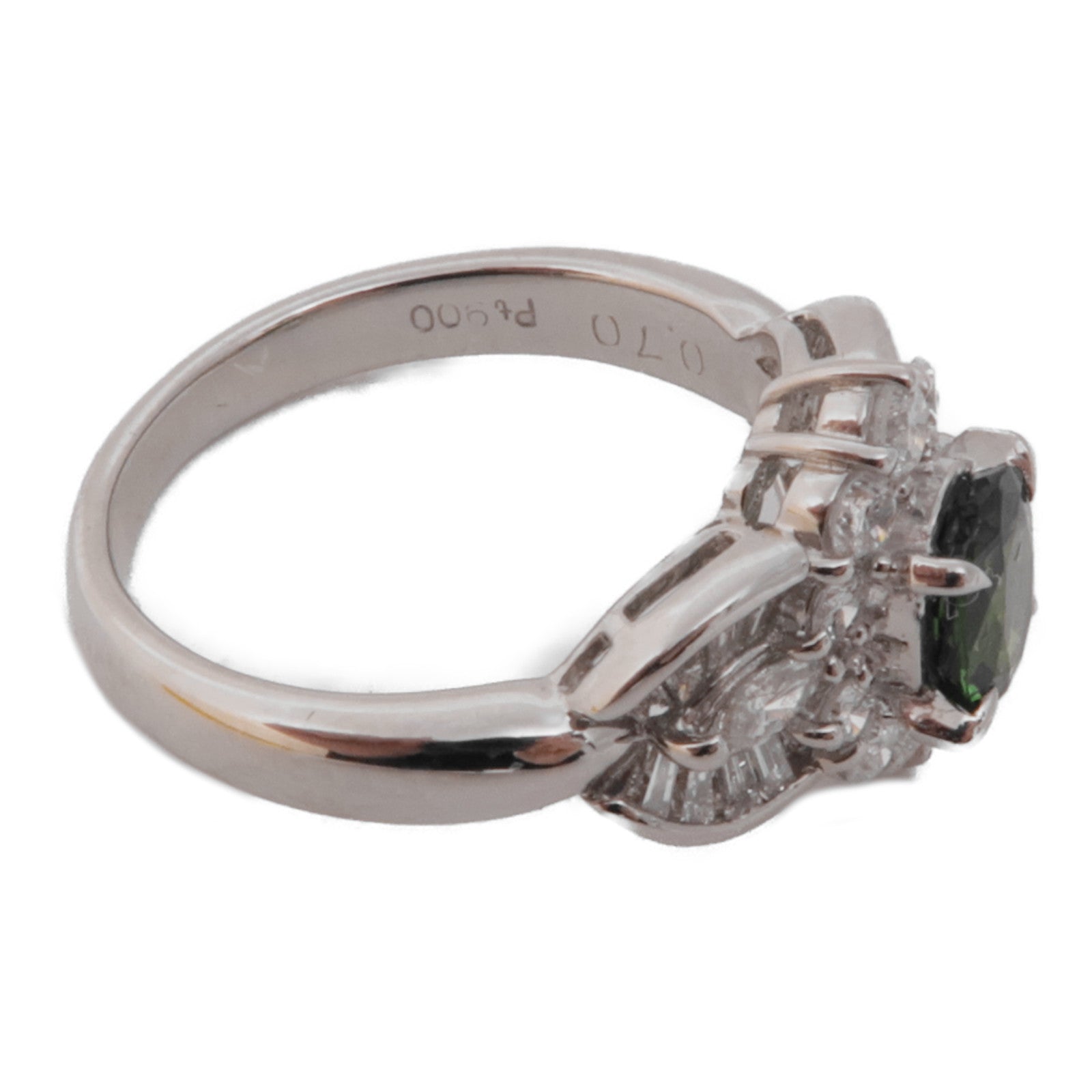 JEWELRY 【激減優惠】JEWELRY PT900鉑金/石榴石/鑽石Garnet/Diamond Ring戒指US#5.75