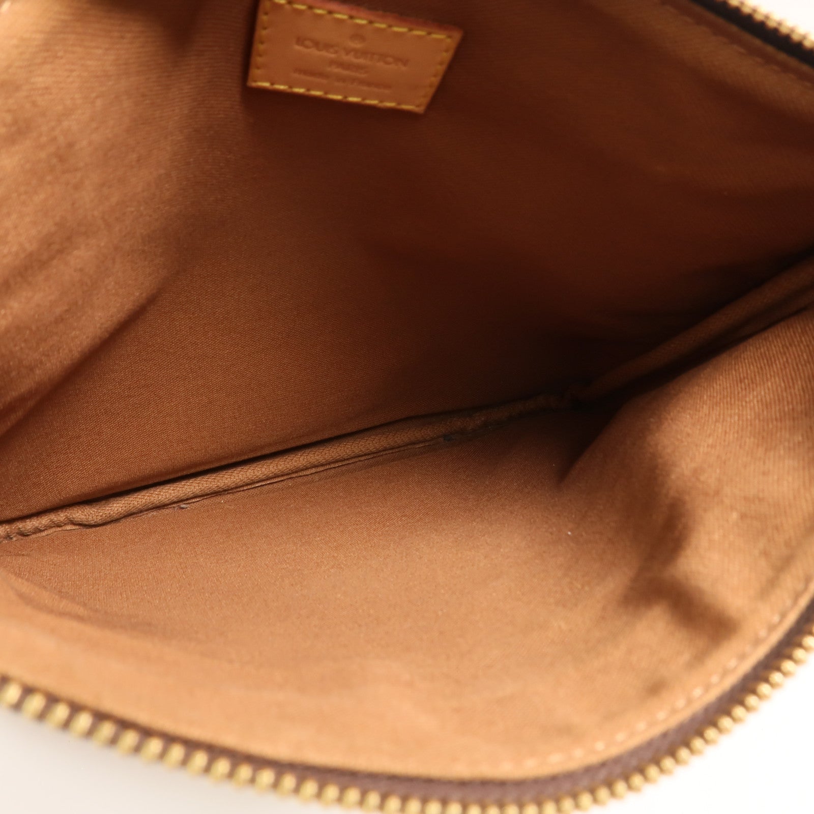 LOUIS VUITTON Monogram Pochette Bosphore金扣肩背袋棕色
