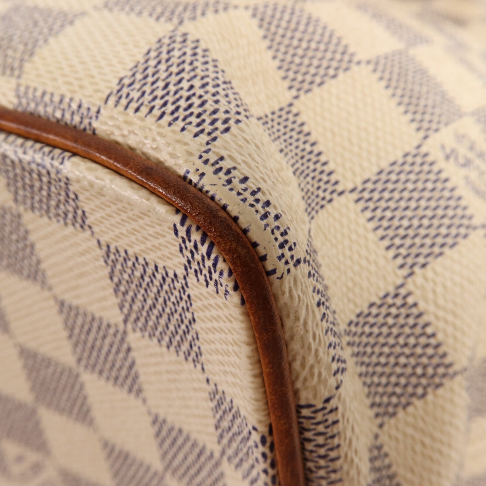 LOUIS VUITTON Damier Azur Saleya MM金扣手挽袋