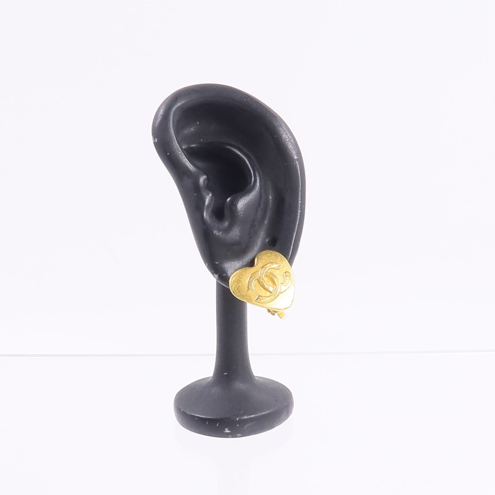 CHANEL 金屬Vintage Heart Clip On Earrings耳環