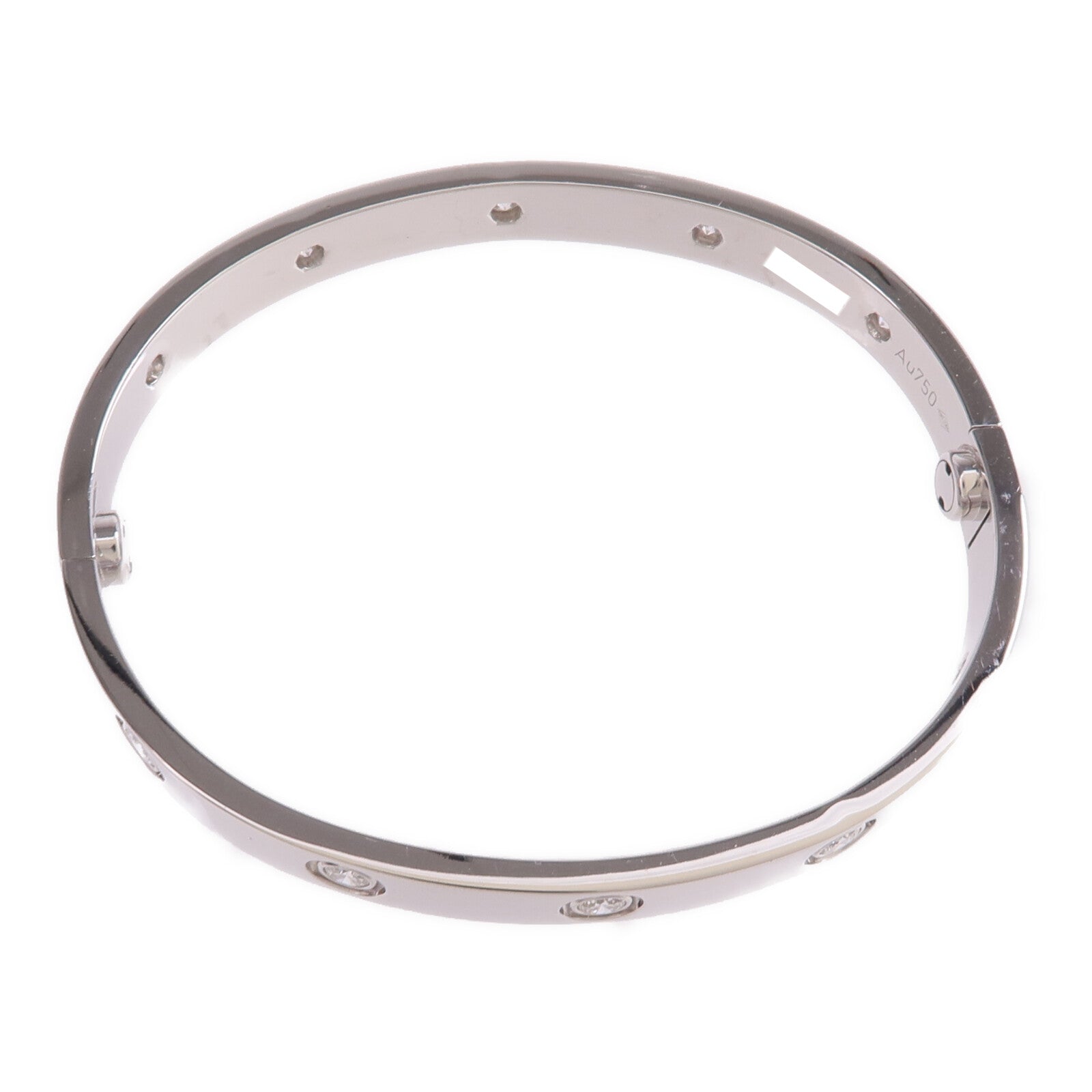 CARTIER 【激減優惠】18K白金Love Bracelet鑽石手鐲Cartier#16