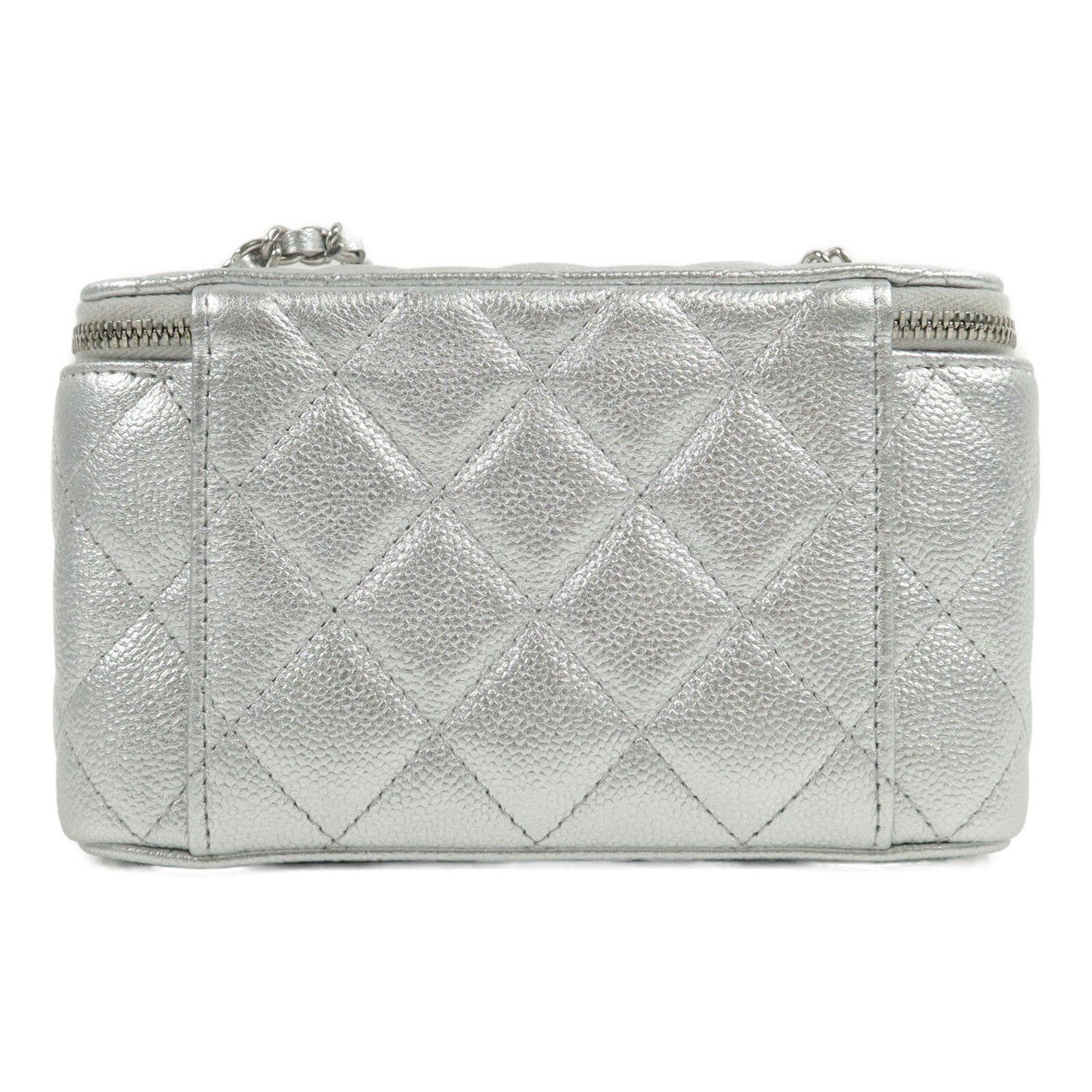 CHANEL 牛皮皮革25B Vanity Case鏈帶肩背袋